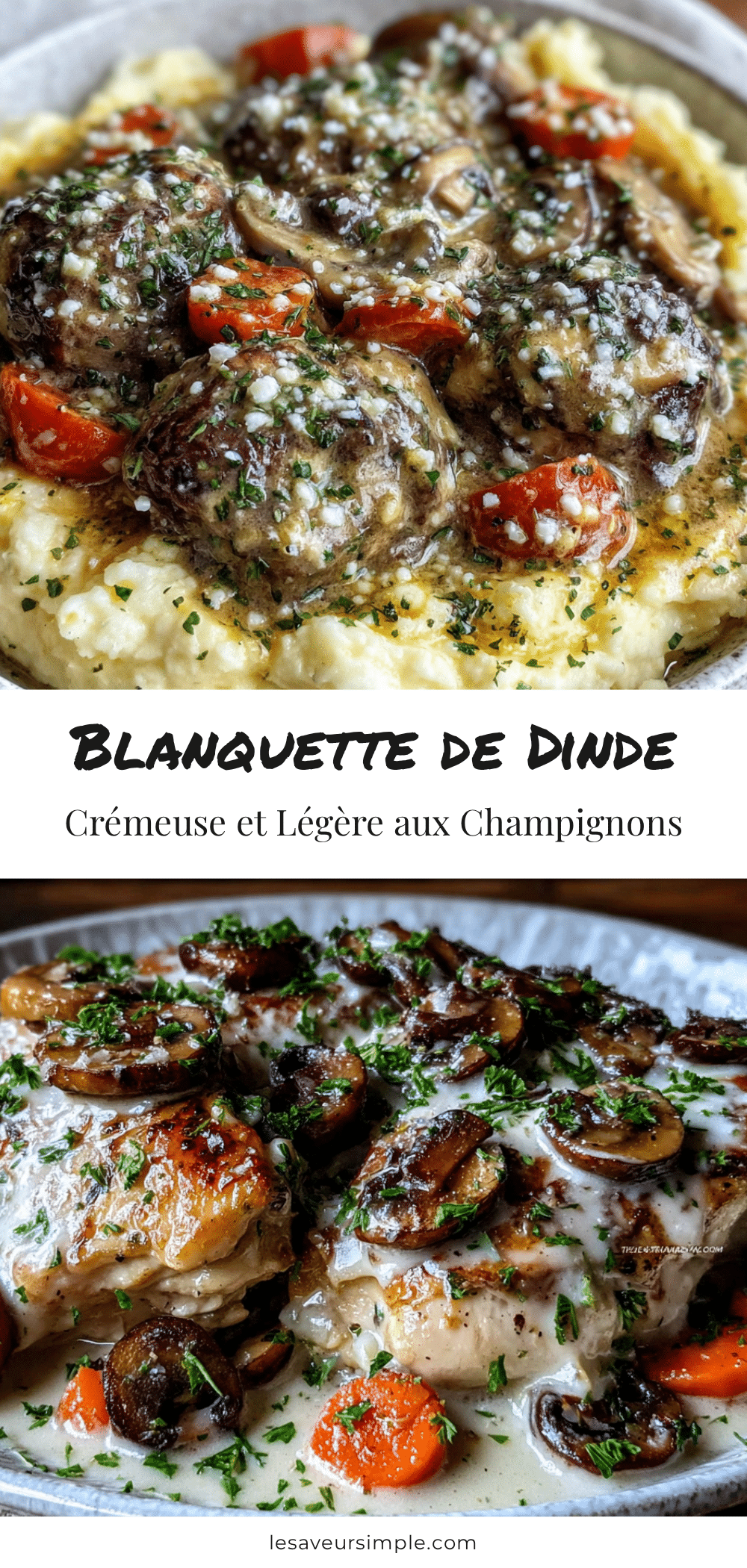 blanquette de dinde crémeuse recipe