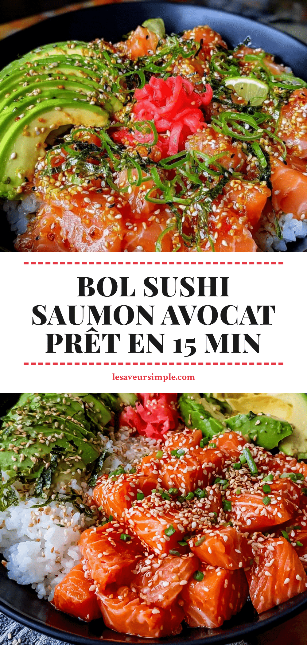 bol sushi saumon avocat recette facile recipe