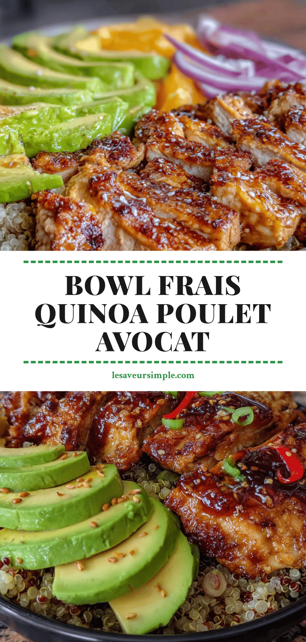 bowl frais quinoa poulet avocat recipe