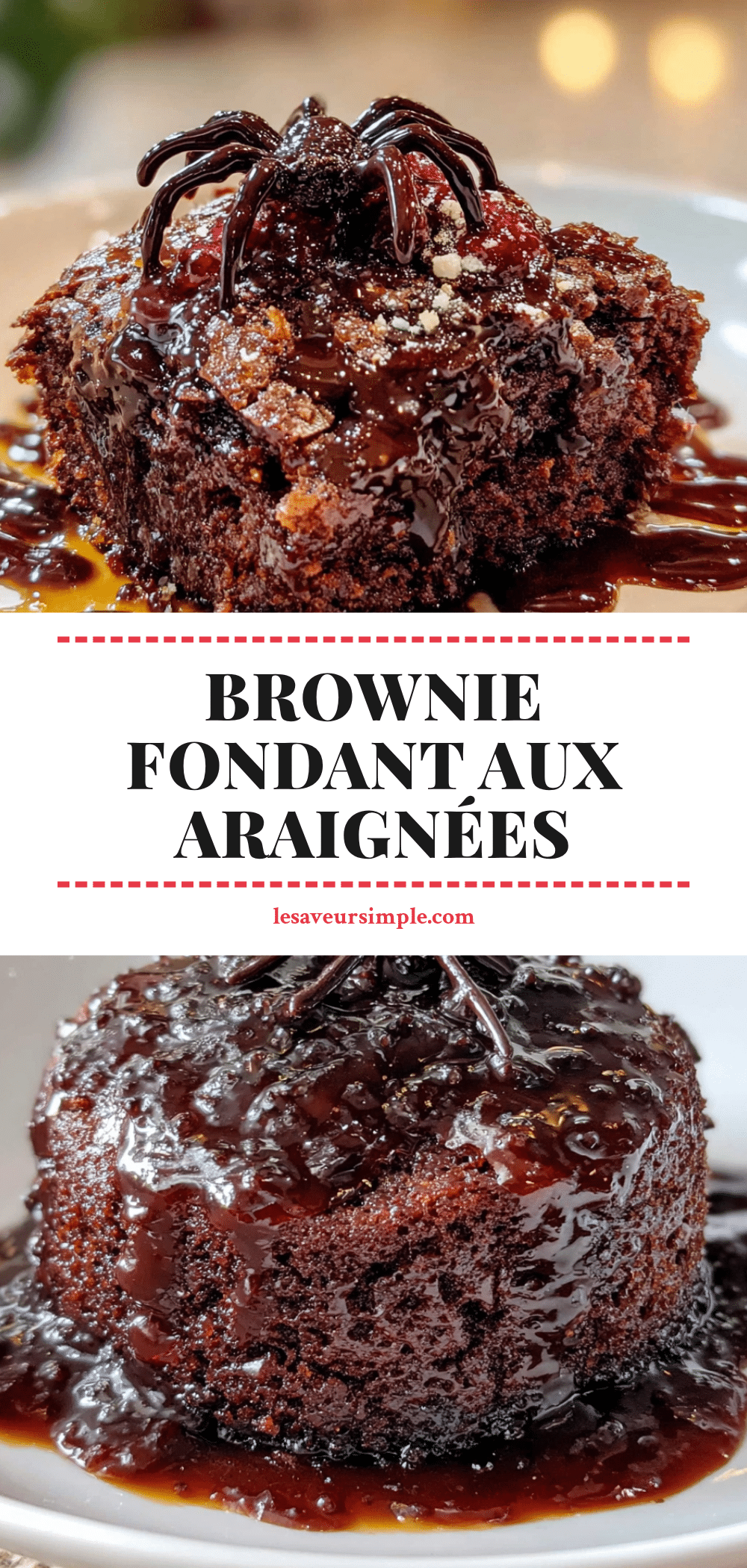 brownie fondant aux araignées croquantes recipe