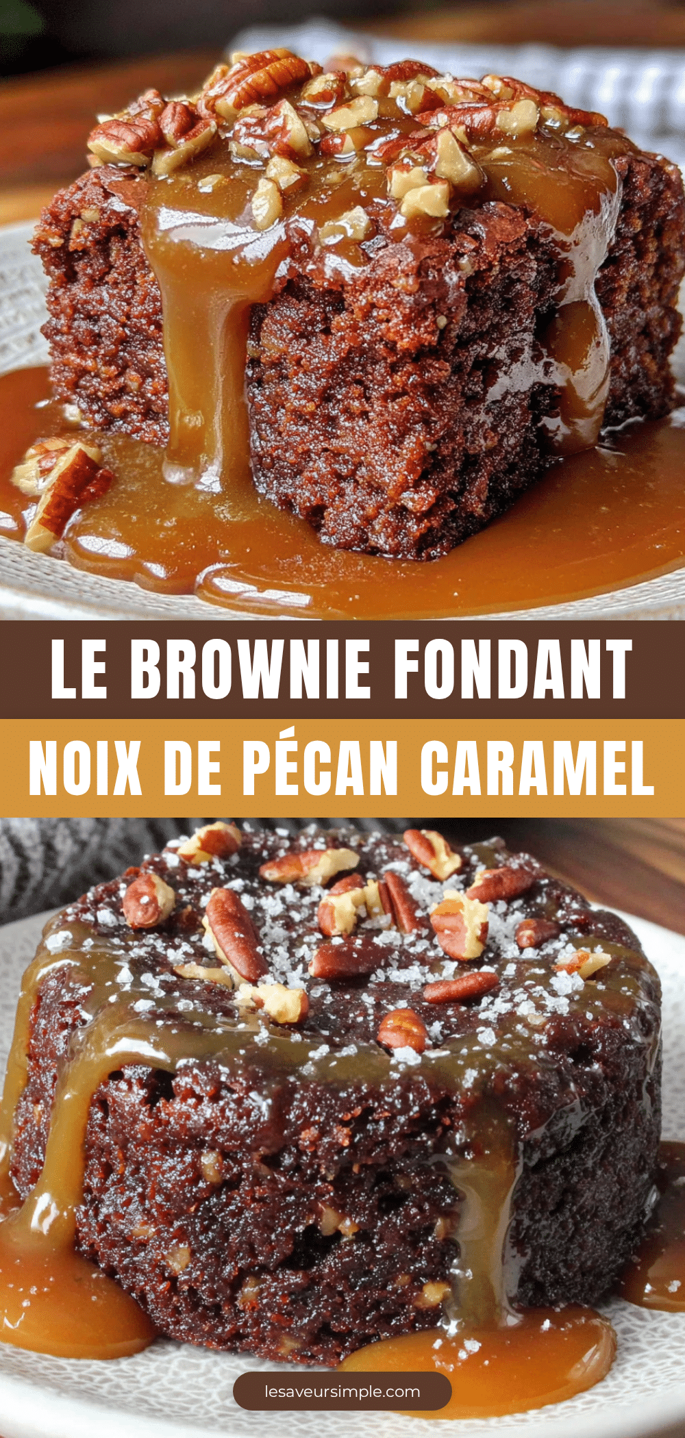brownie fondant aux noix de pécan caramel recipe