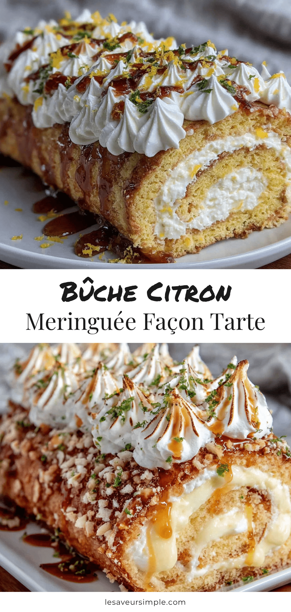 bûche citron meringuée tarte recipe