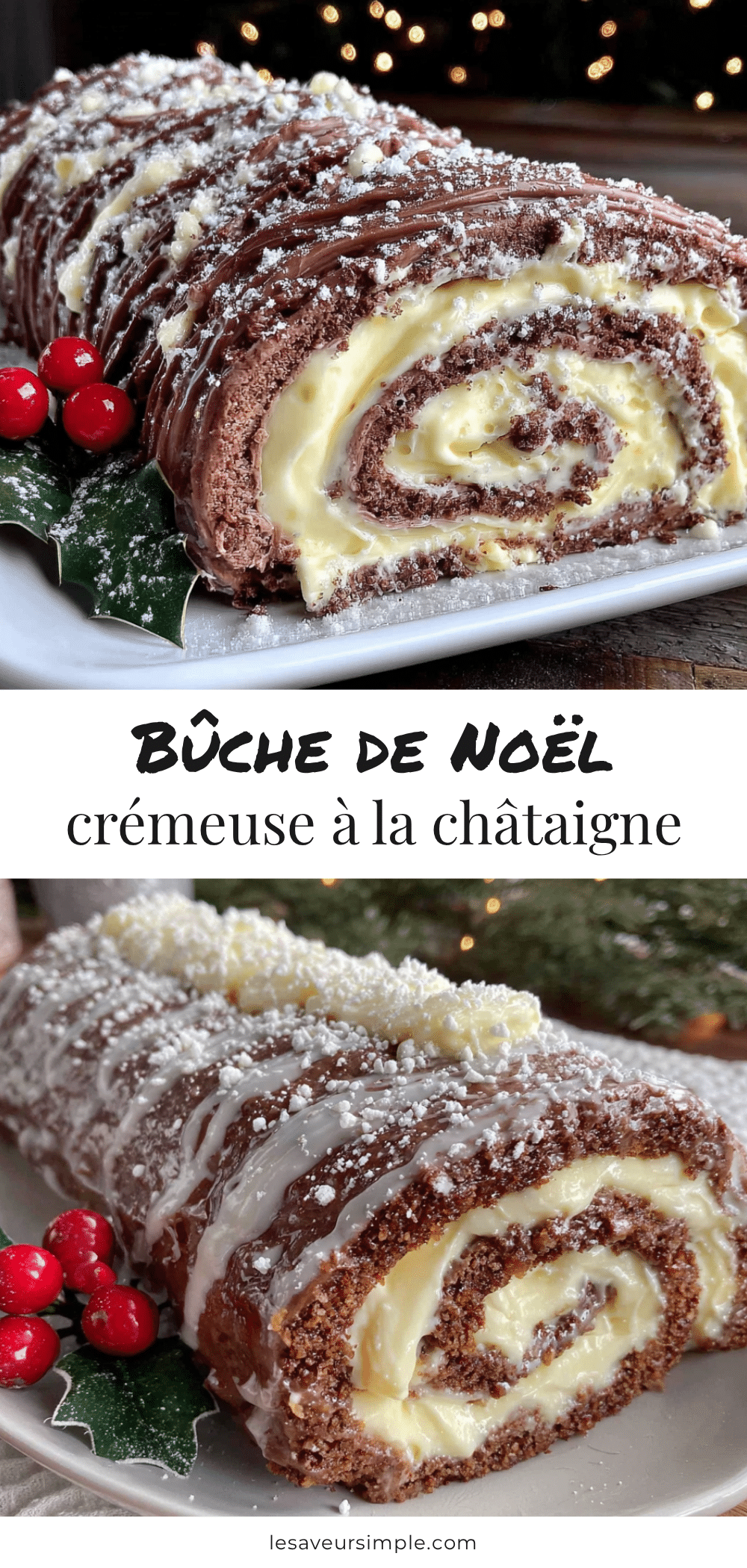 bûche de Noël à la châtaigne recipe