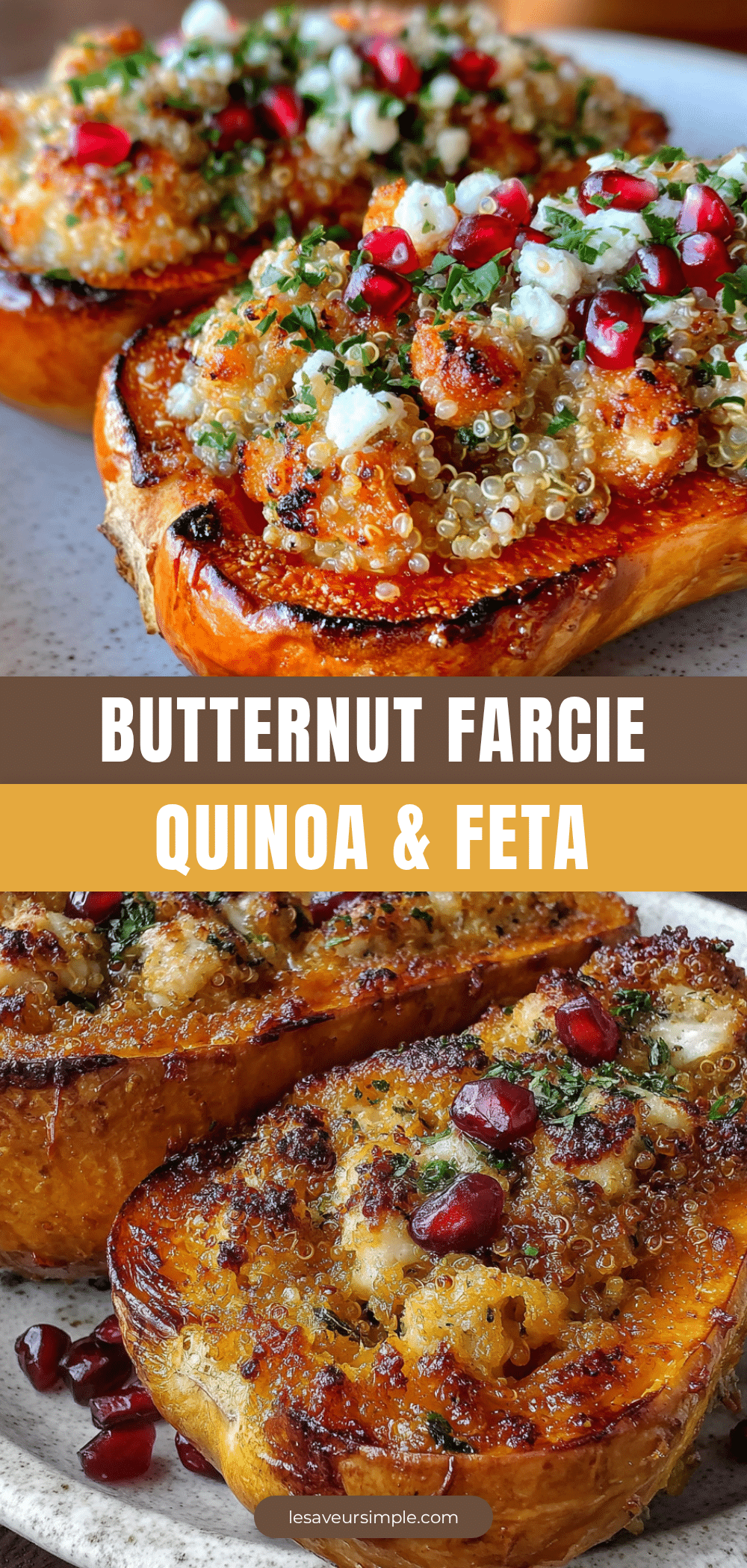 butternut farcie au quinoa et feta recipe