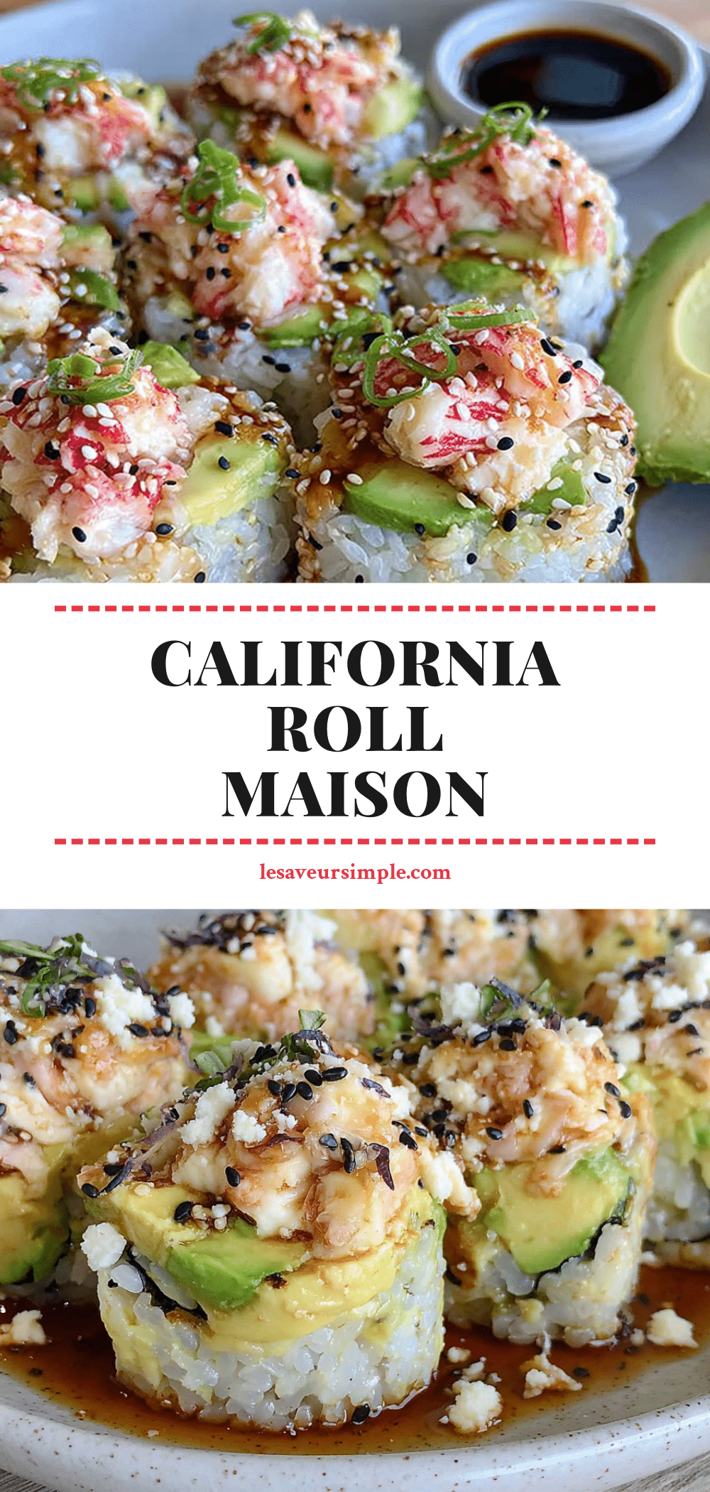 California roll maison léger crémeux facile recipe
