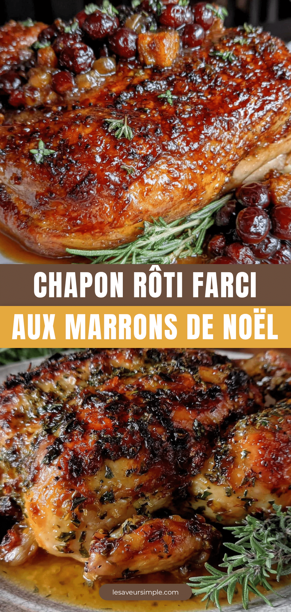 chapon farci aux marrons recipe