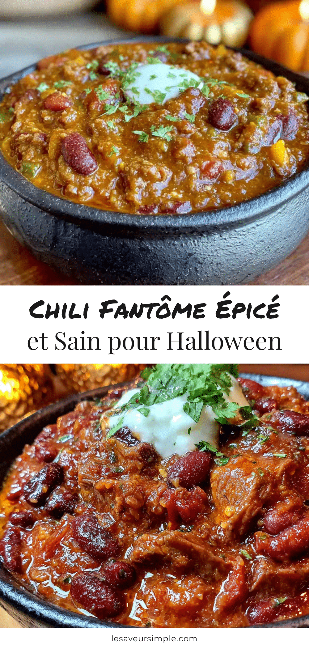 chili fantôme épicé halloween recipe