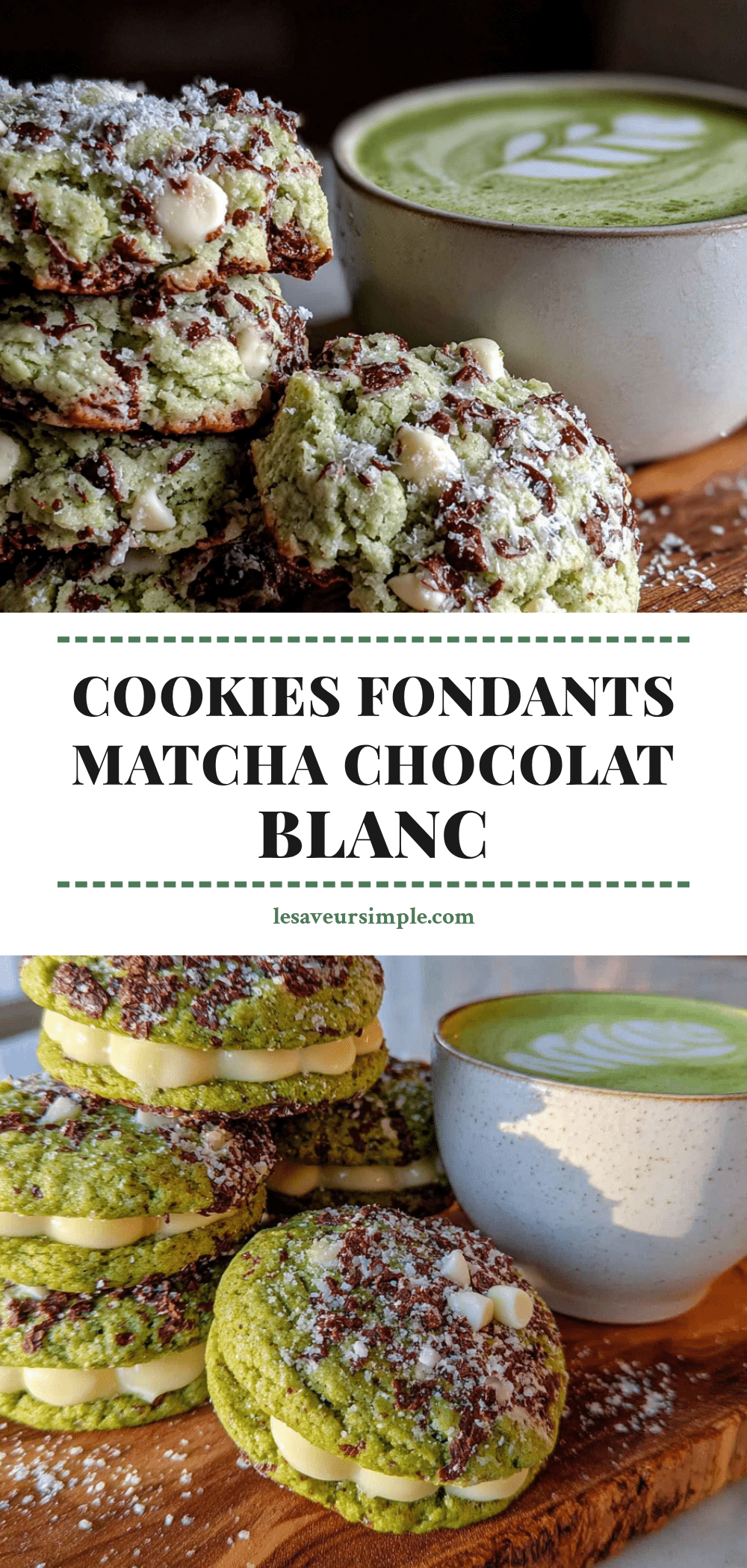 cookies fondants matcha chocolat blanc recipe