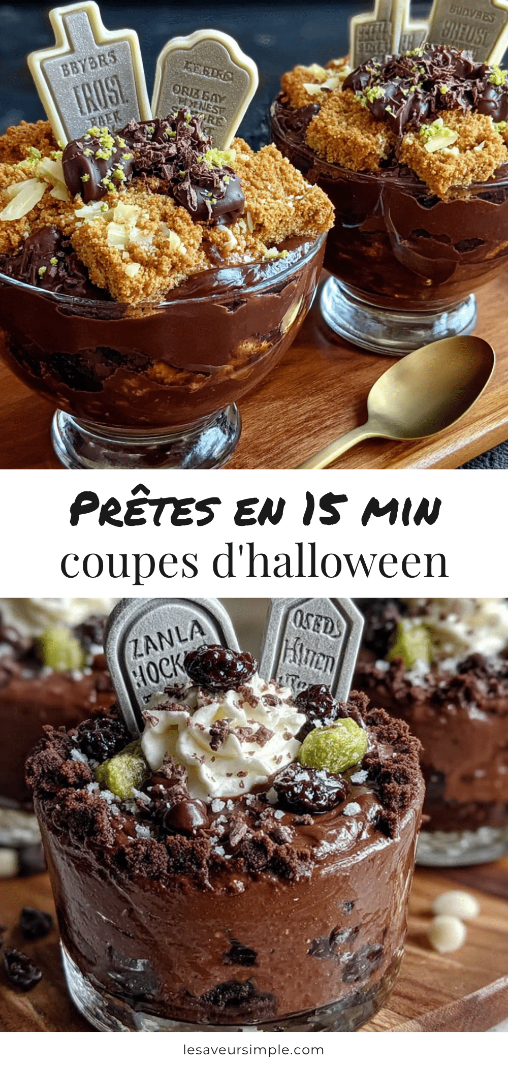 coupes de pudding au chocolat dHalloween prêtes en 15 minutes recipe