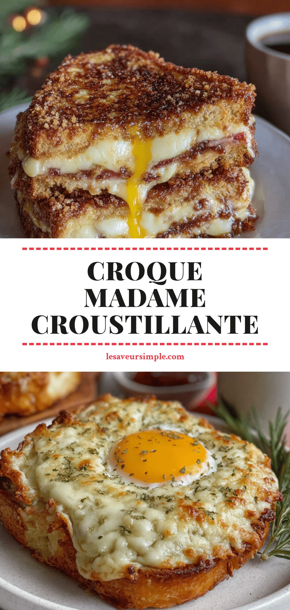 croque madame croustillante et fondante recipe