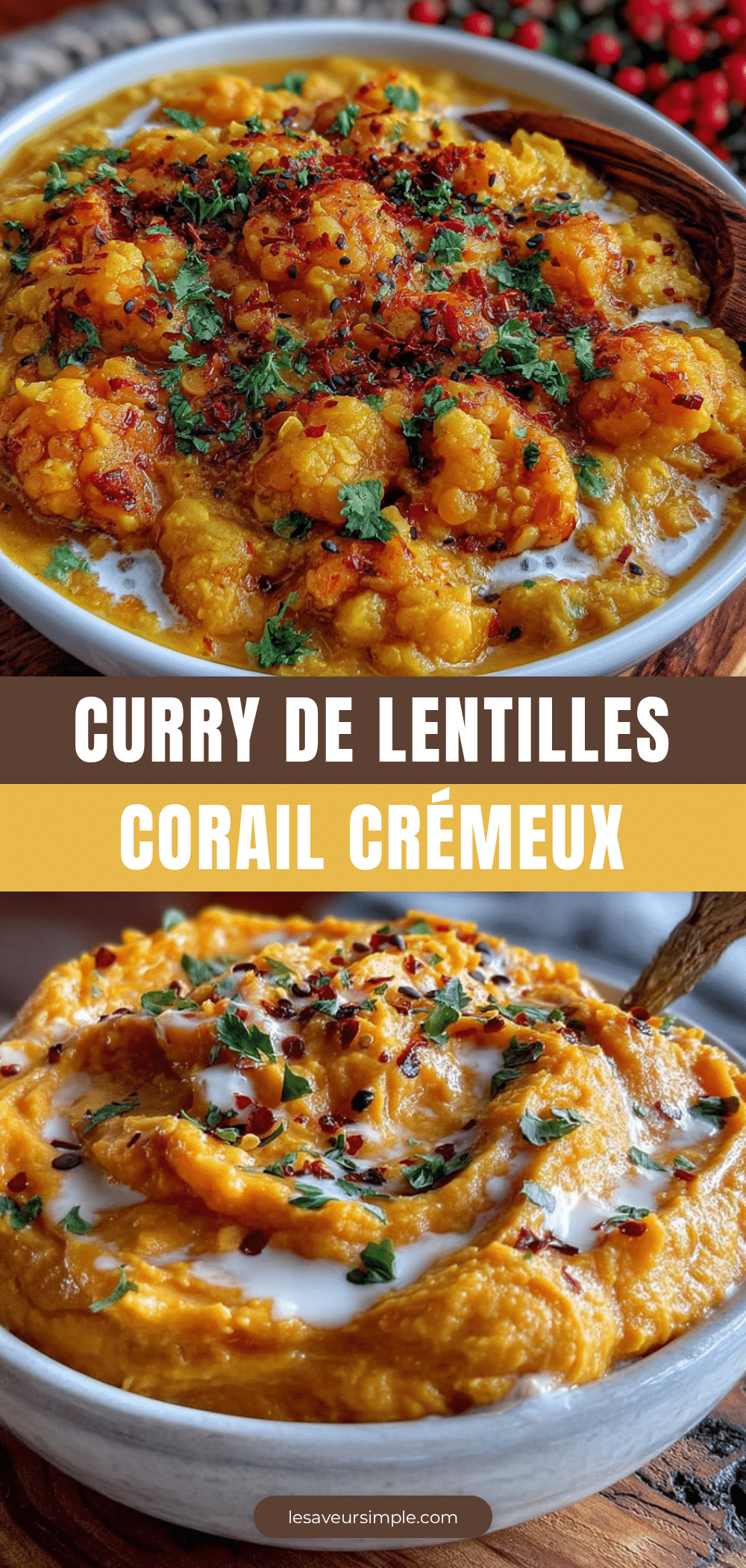 curry de lentilles corail crémeux recipe