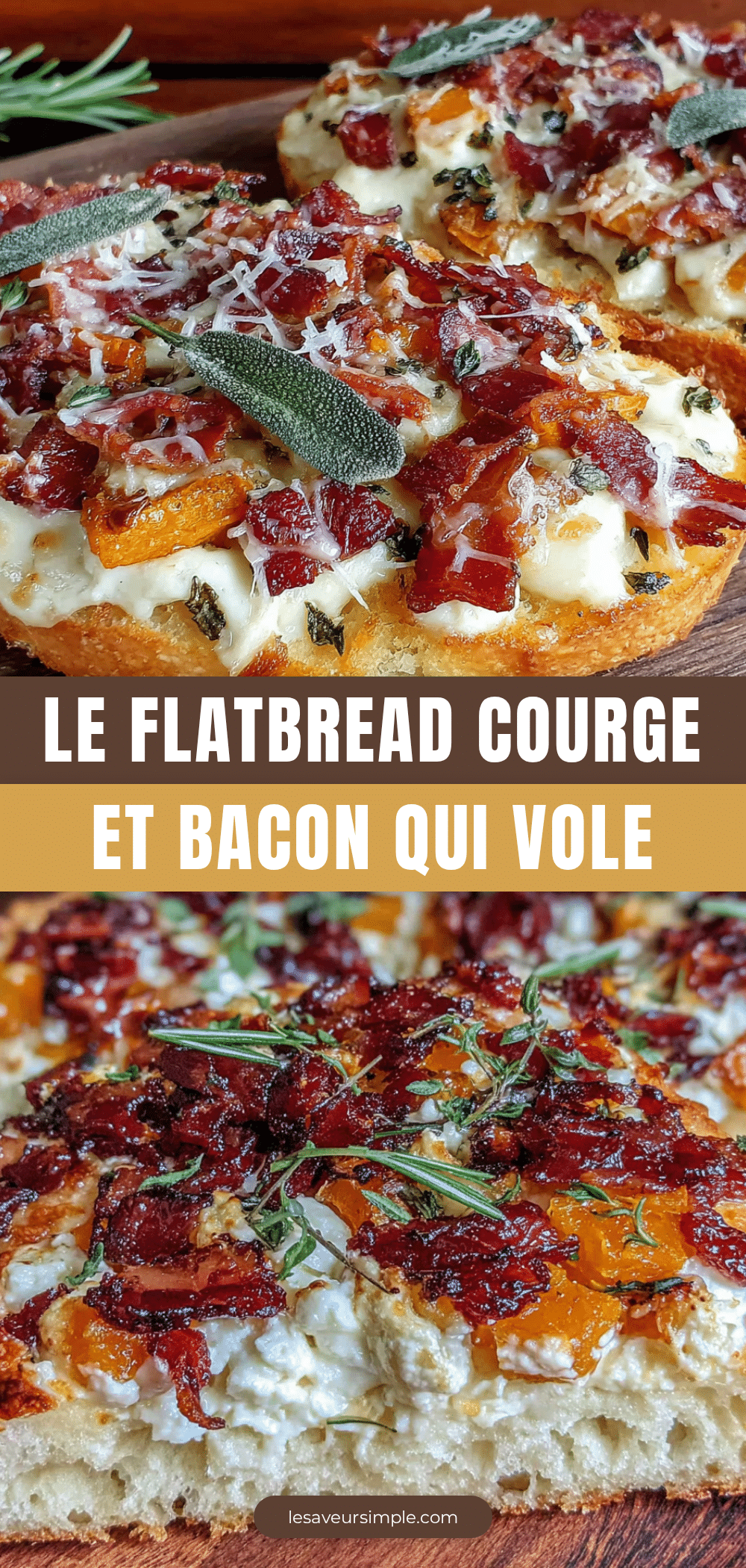 flatbread courge et bacon recipe