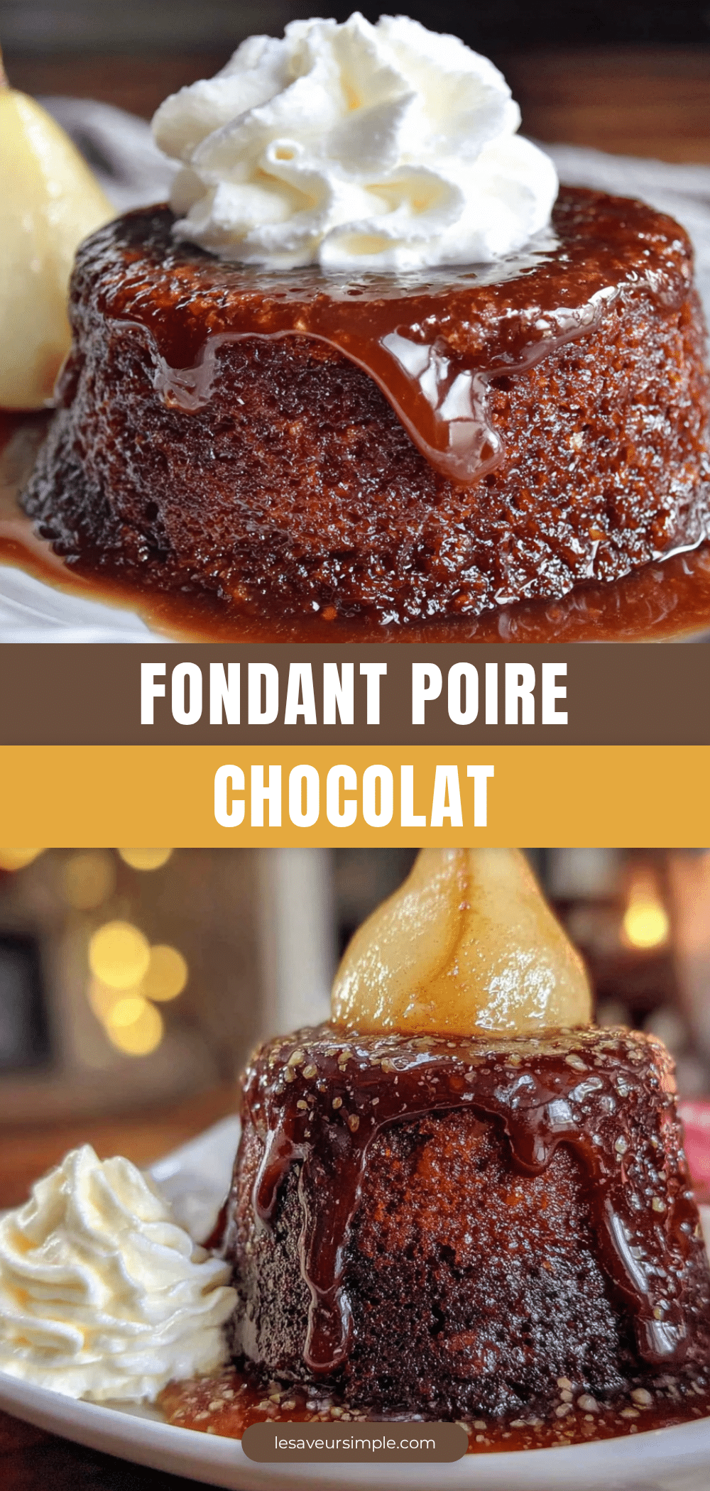 fondant poire chocolat ultra moelleux recipe