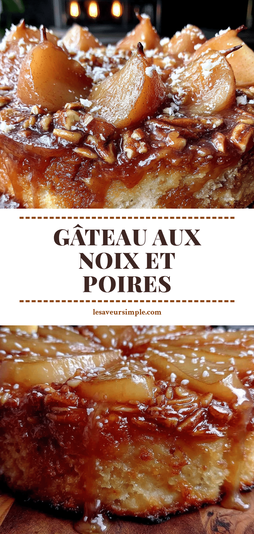 gâteau aux noix et poires recipe