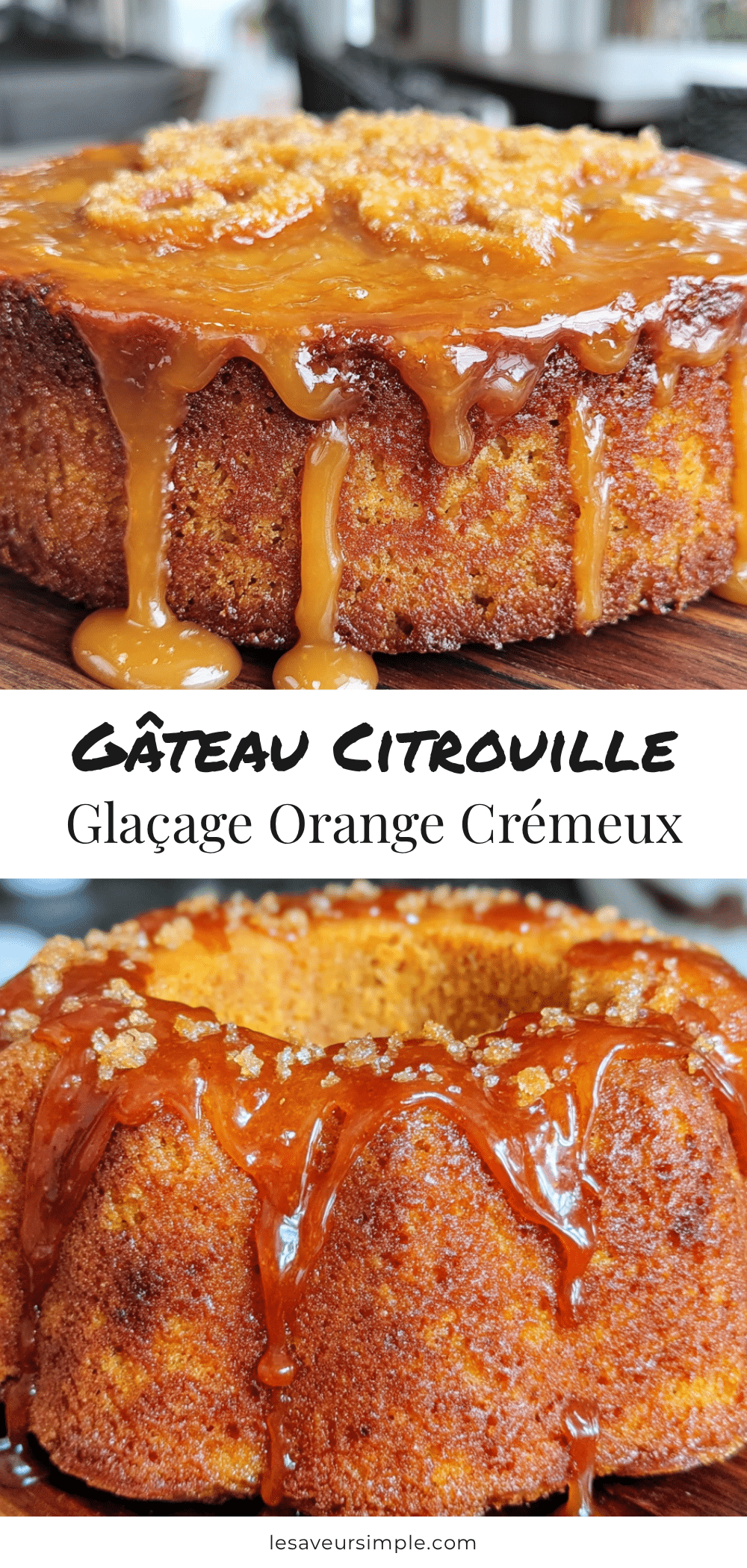 gâteau citrouille effrayant glaçage orange crémeux recipe