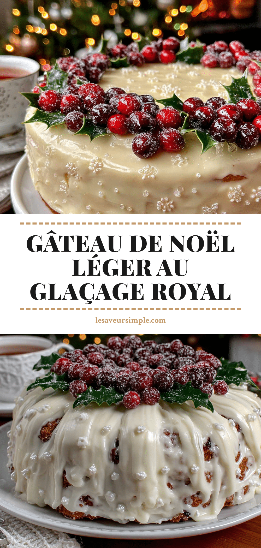 gâteau de Noël léger au glaçage royal recipe