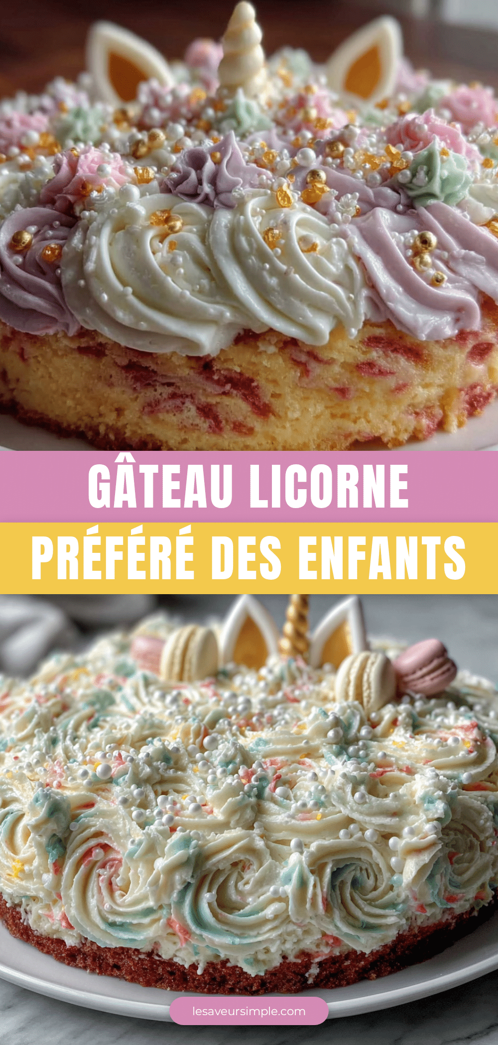 gâteau licorne pastel recipe
