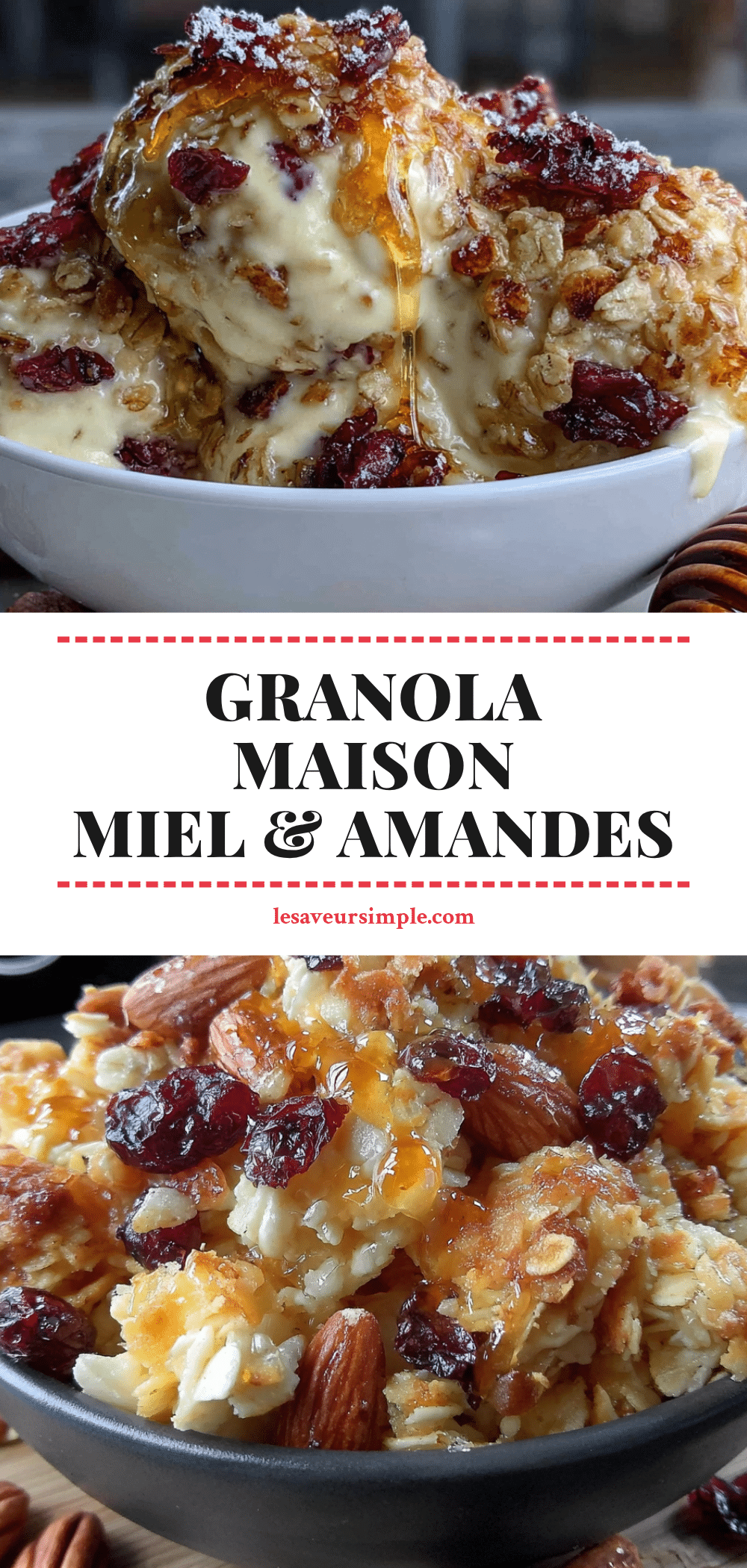 granola maison croustillant miel et amandes recipe