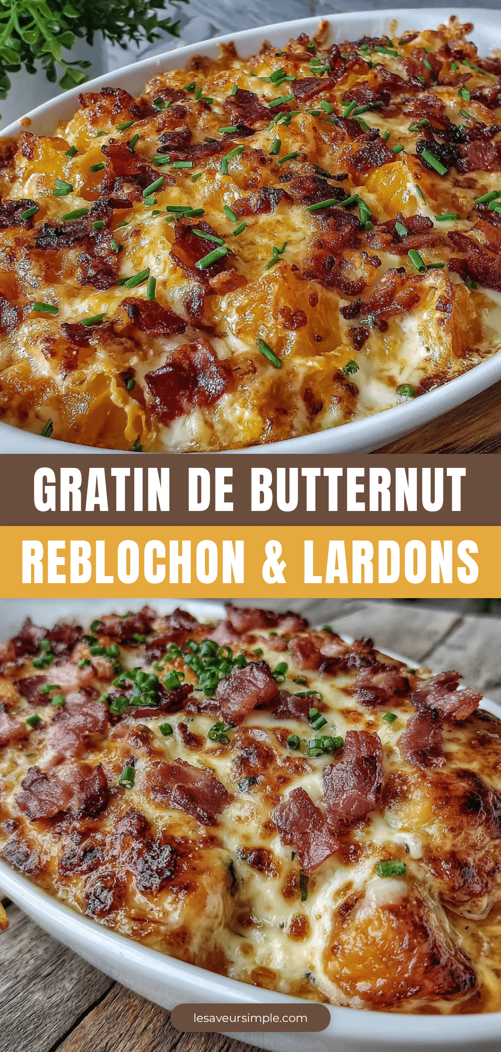 gratin de butternut au reblochon et lardons recipe