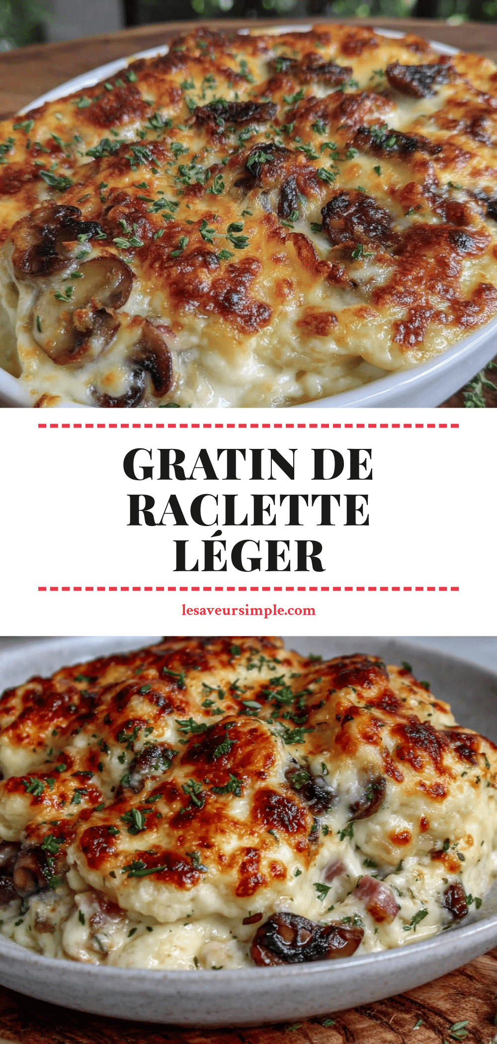 gratin de raclette léger au jambon recipe