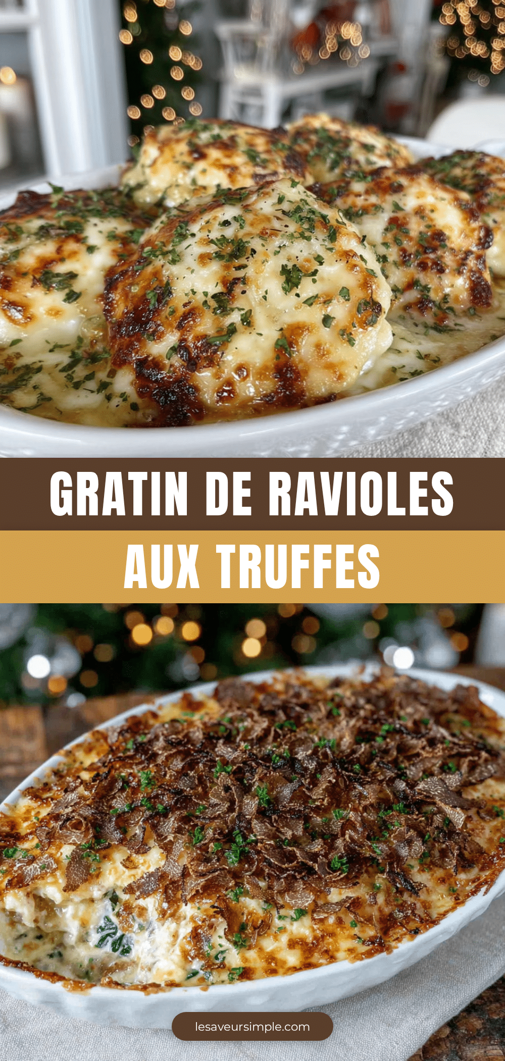 gratin de ravioles aux truffes croustillant recipe