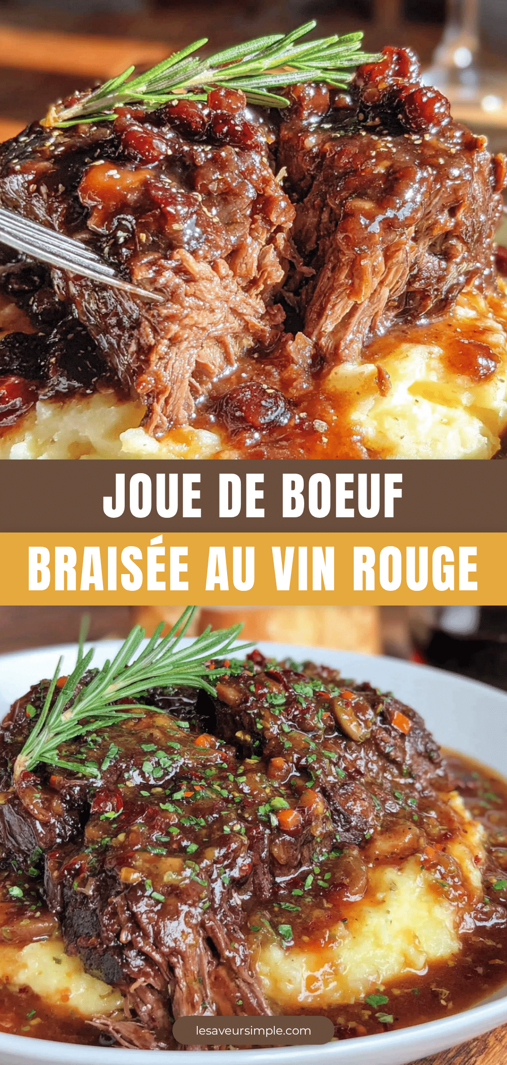 joue de boeuf braisée au vin rouge recipe
