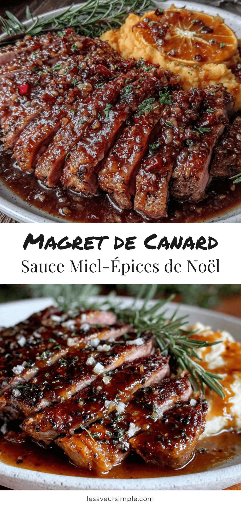 magret de canard sauce miel-épices de Noël recipe