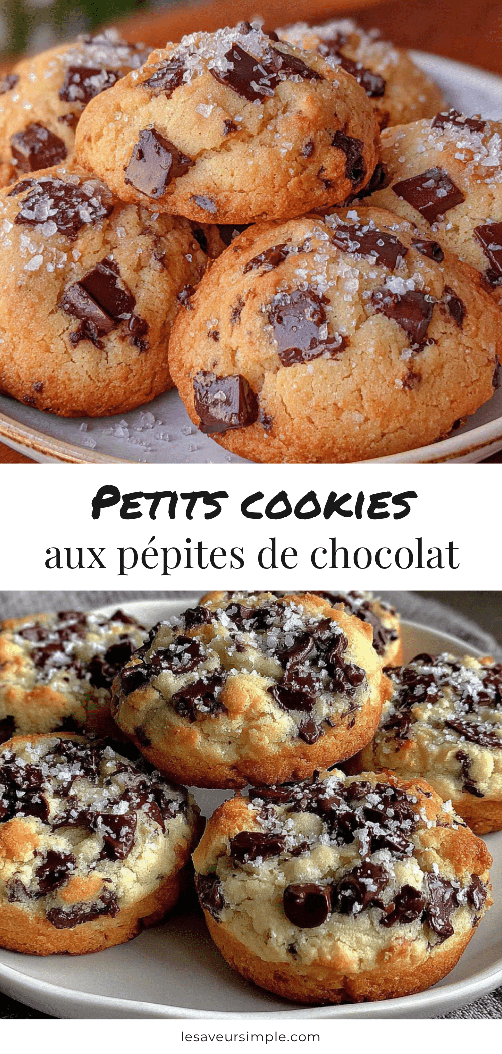 petits cookies aux pépites de chocolat recipe