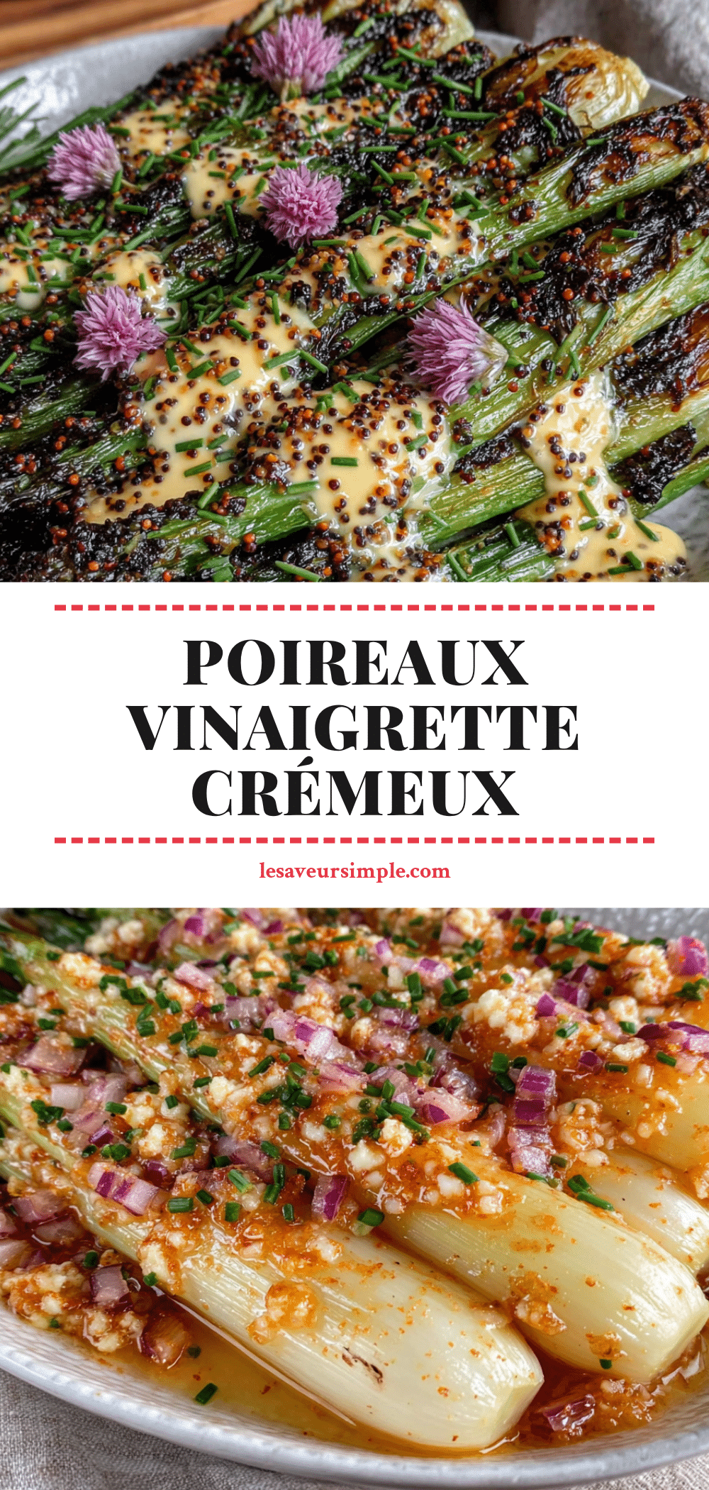 poireaux vinaigrette crémeux recipe