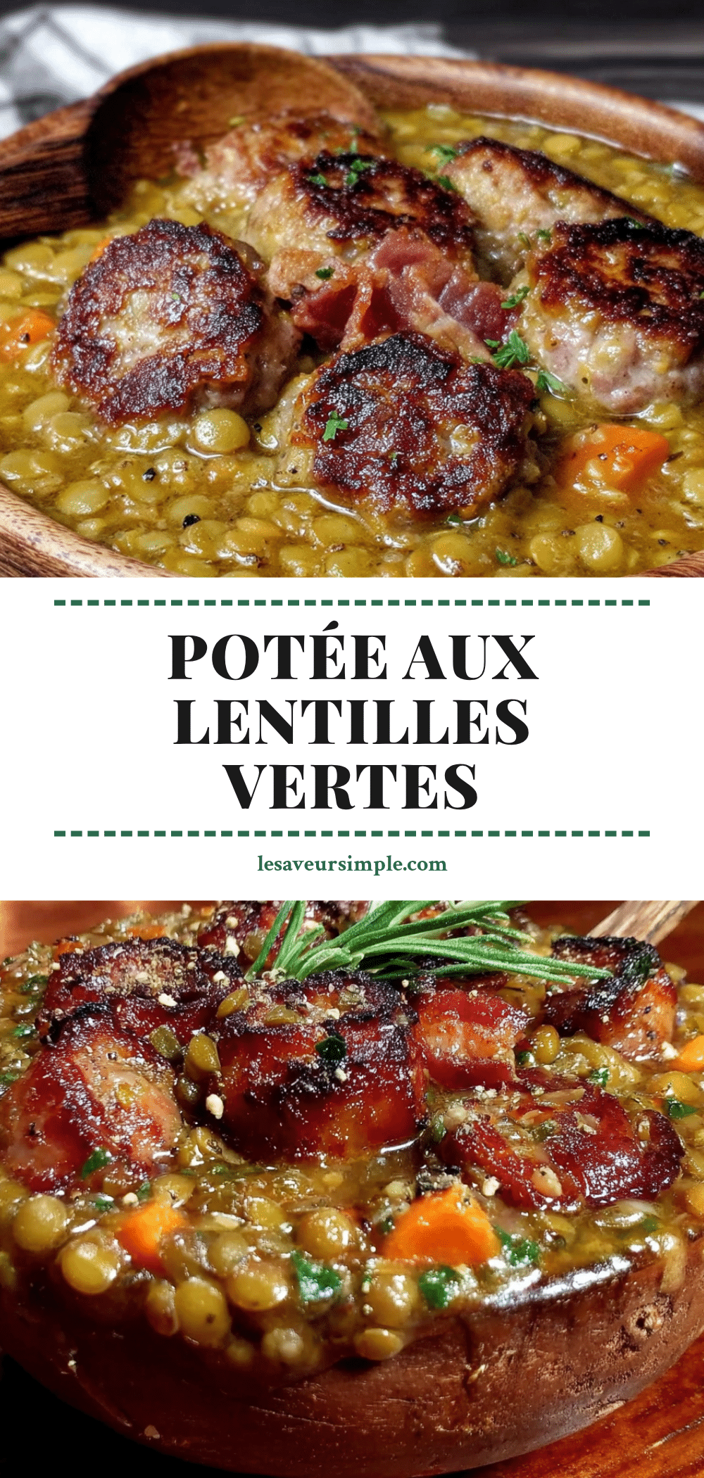 potée aux lentilles vertes facile et rapide recipe