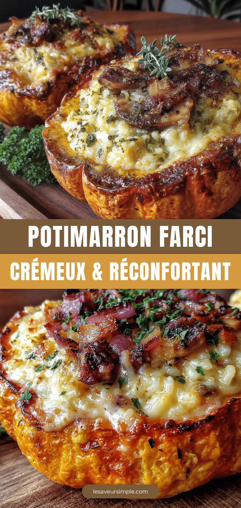 potimarron farci crémeux recipe