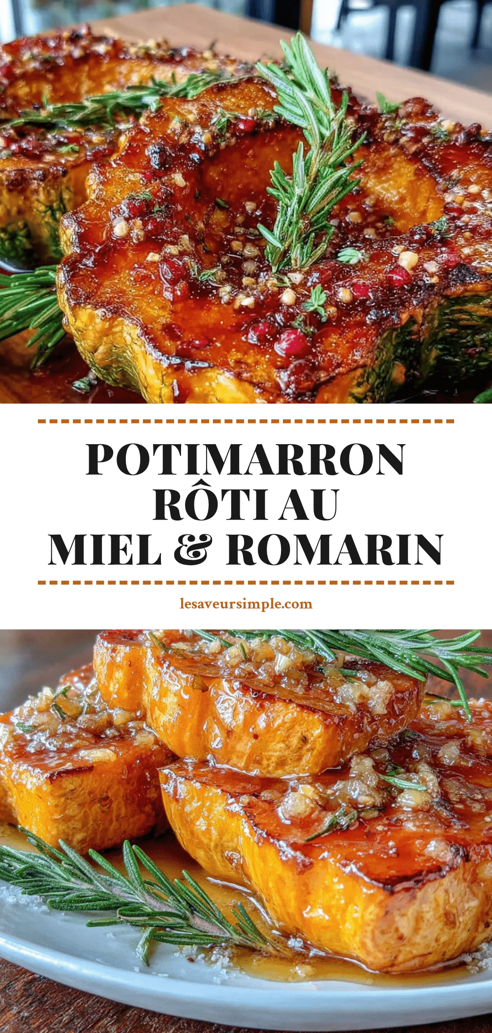 potimarron rôti au miel et romarin recipe