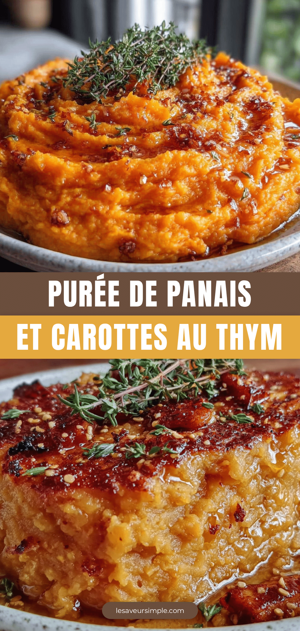 purée de panais et carottes au thym recipe