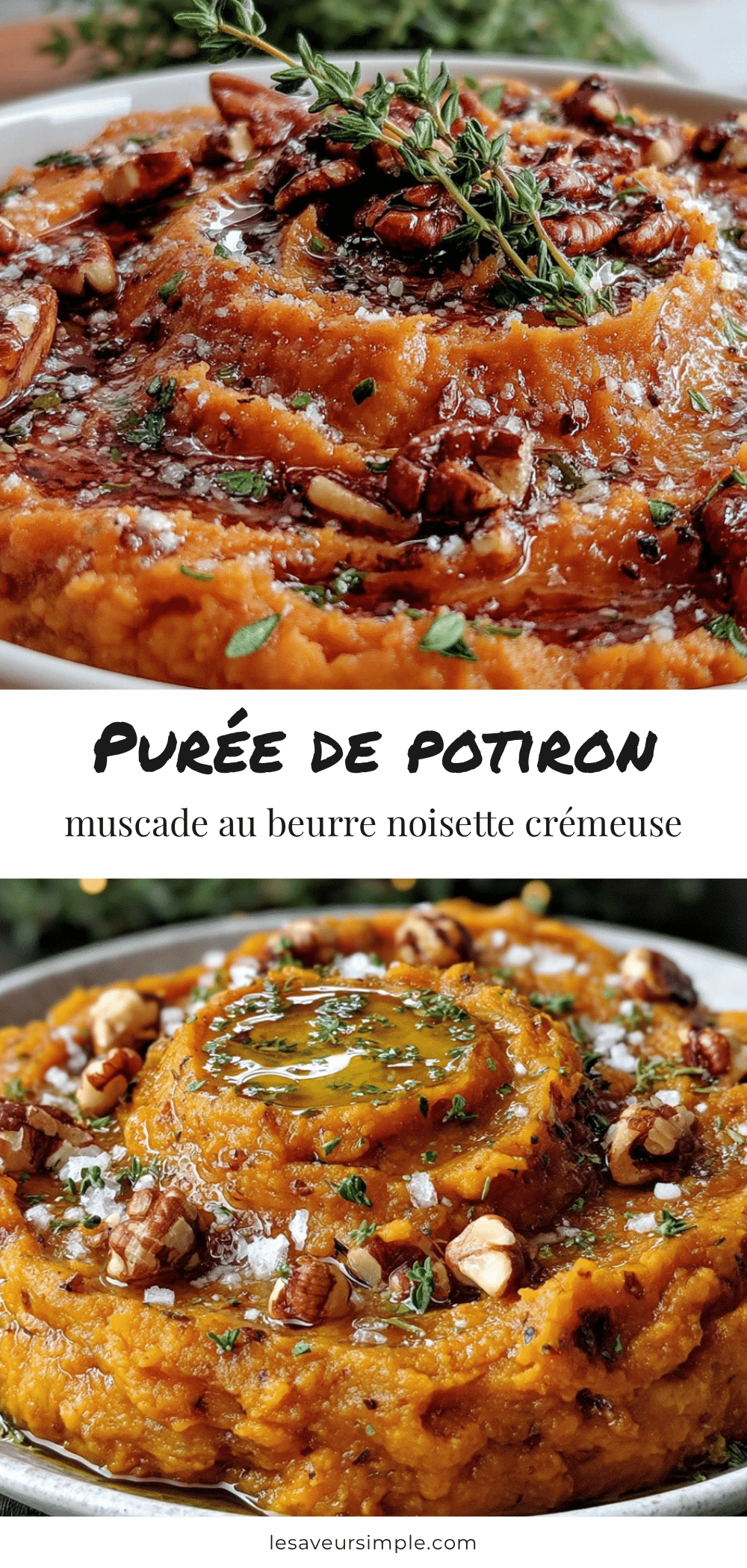 purée de potiron muscade au beurre noisette recipe