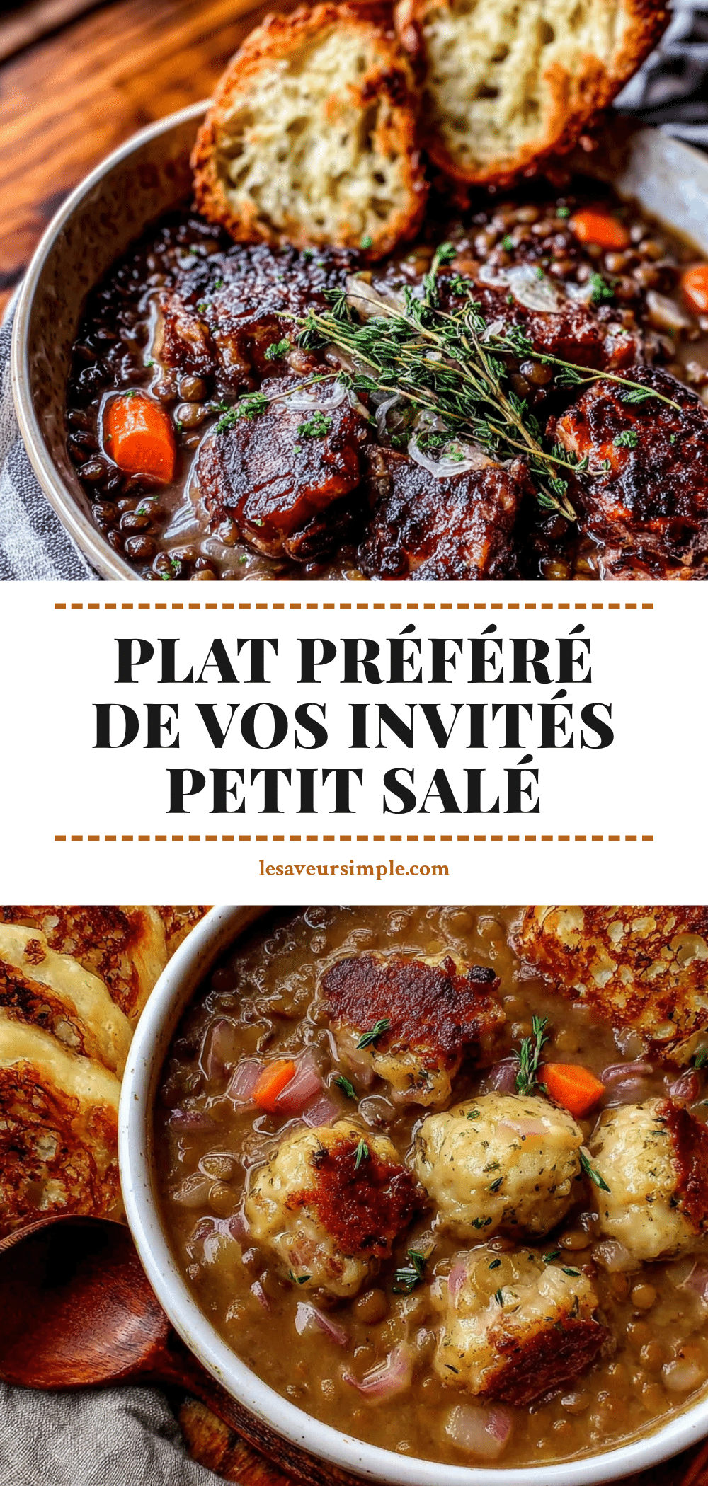 recette facile de petit salé aux lentilles réconfortant recipe