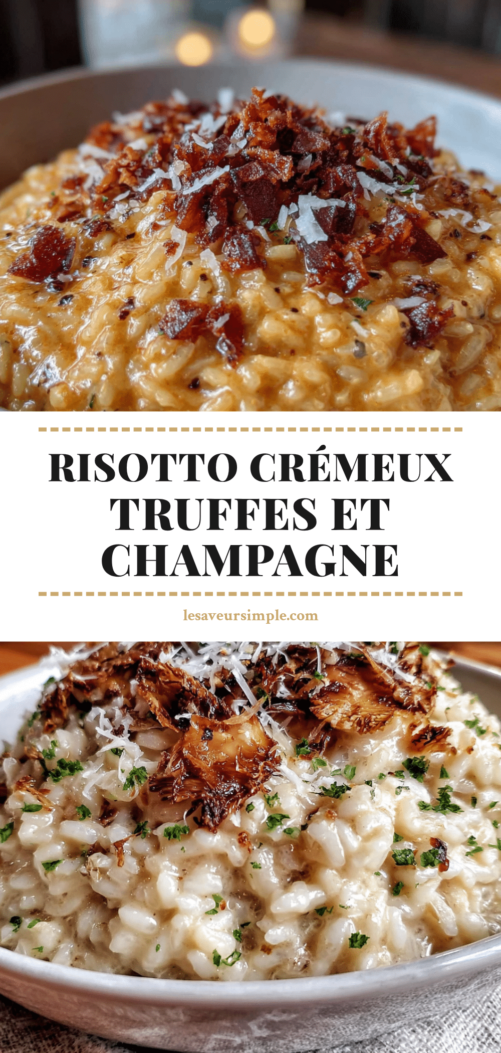 risotto crémeux truffes champagne recipe