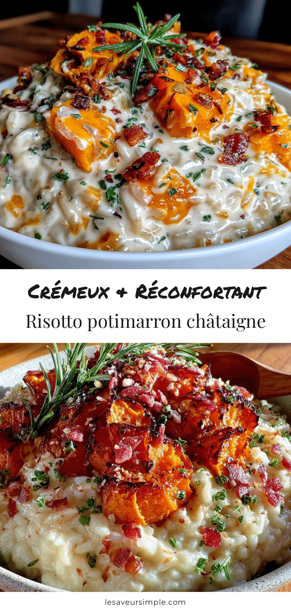 risotto potimarron châtaigne crémeux recipe