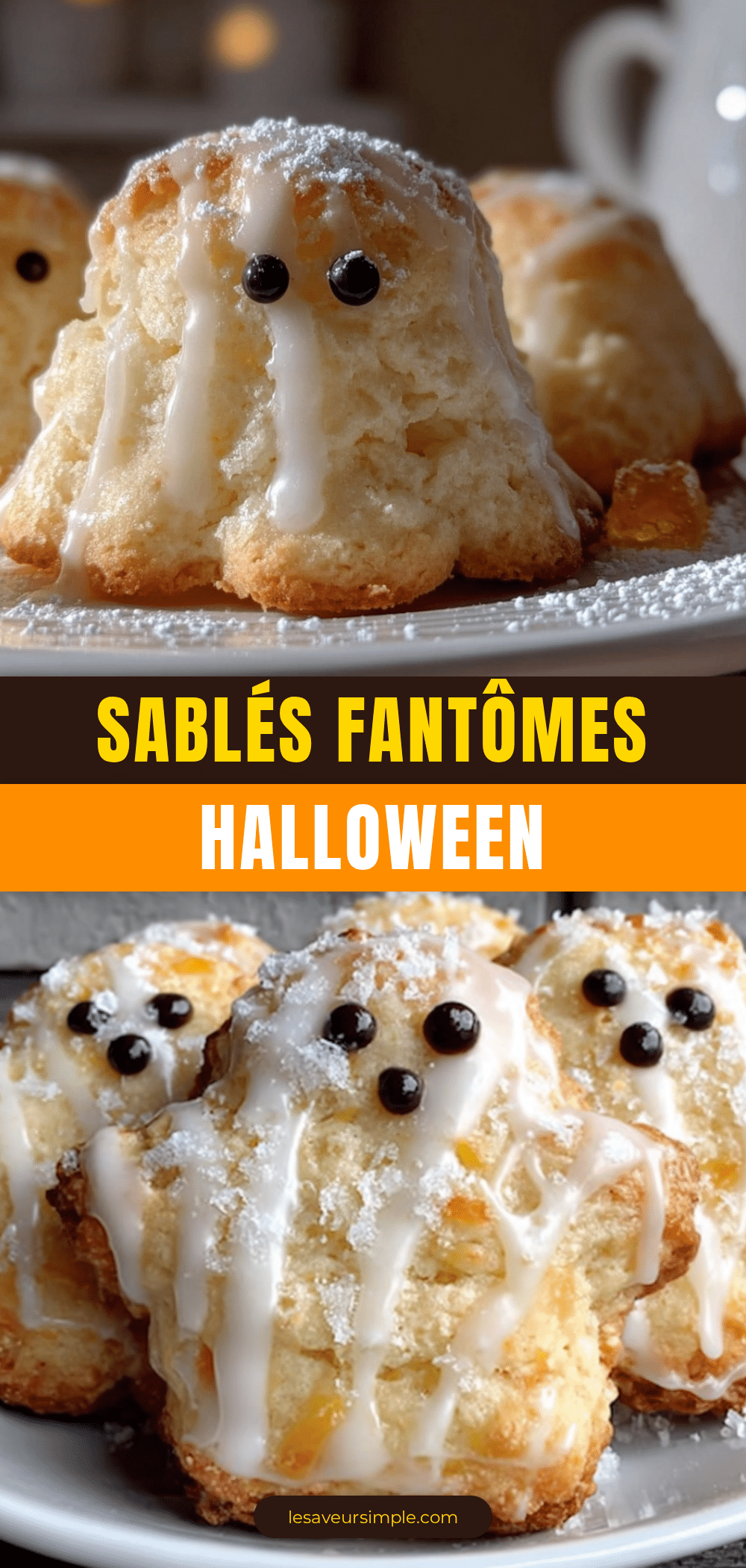 Sablés fantômes Halloween recipe