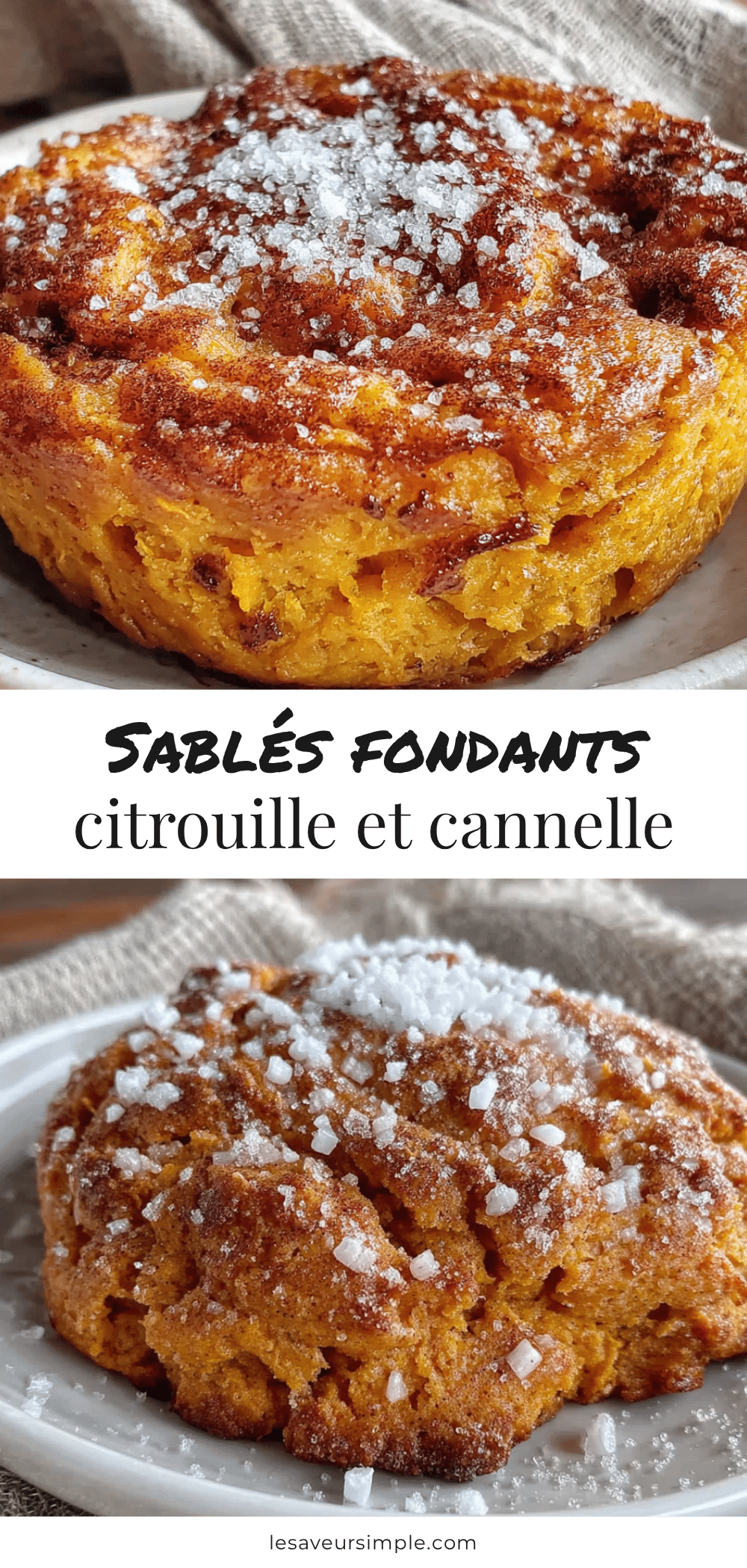 Sablés fondants citrouille et cannelle recipe