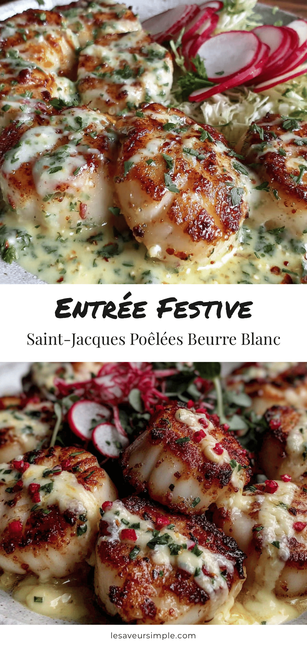 Saint-Jacques poêlées beurre blanc recipe