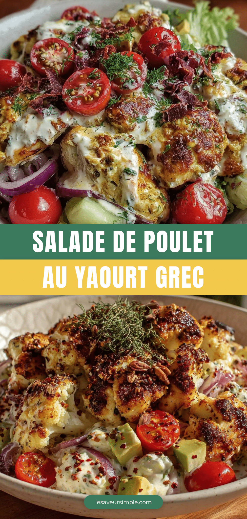 Salade de poulet au yaourt grec recipe