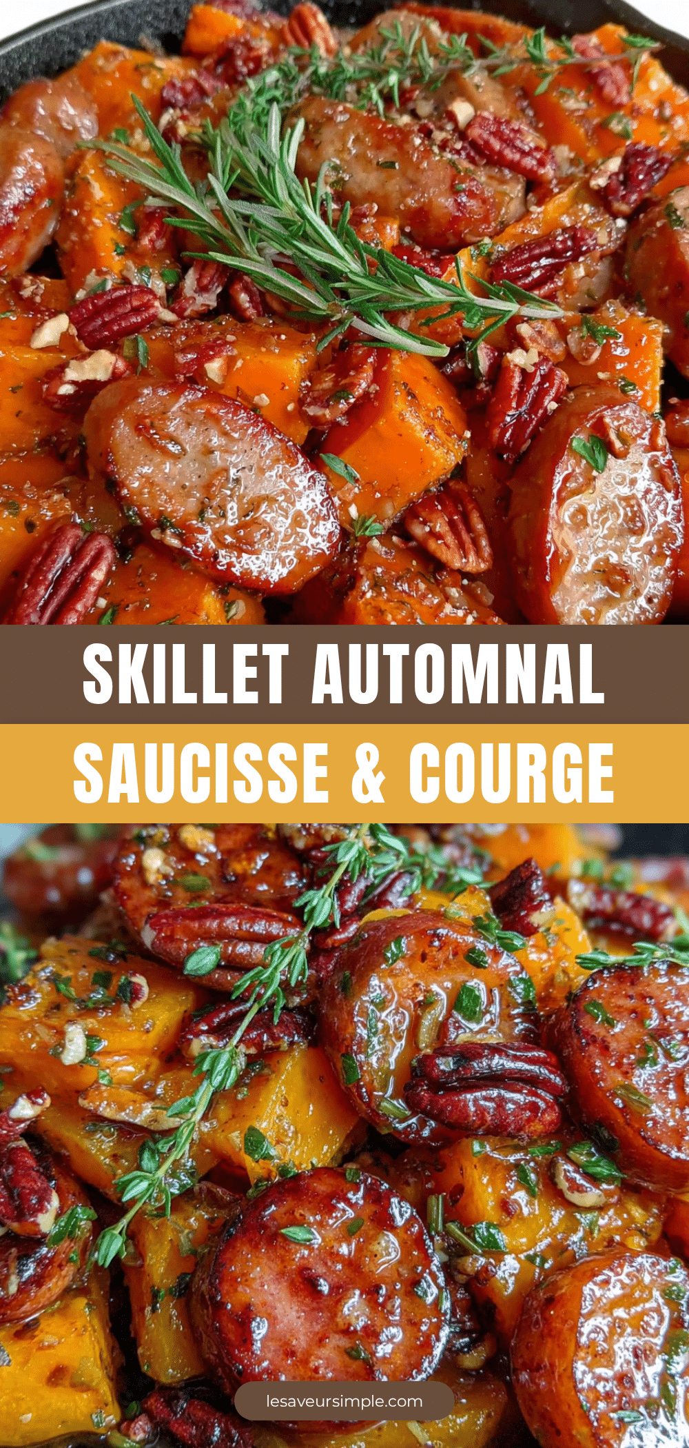 skillet automnal saucisse et courge recipe