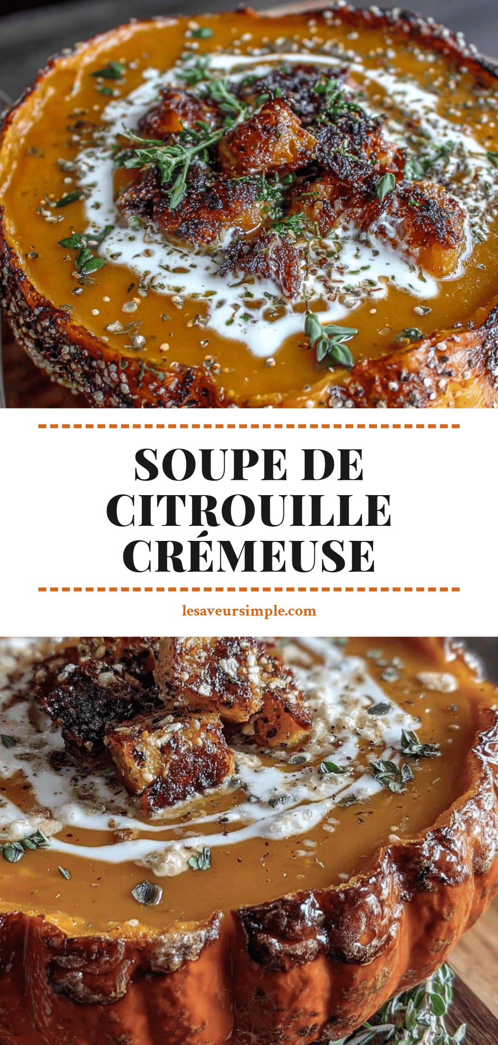 Soupe de citrouille crémeuse recipe