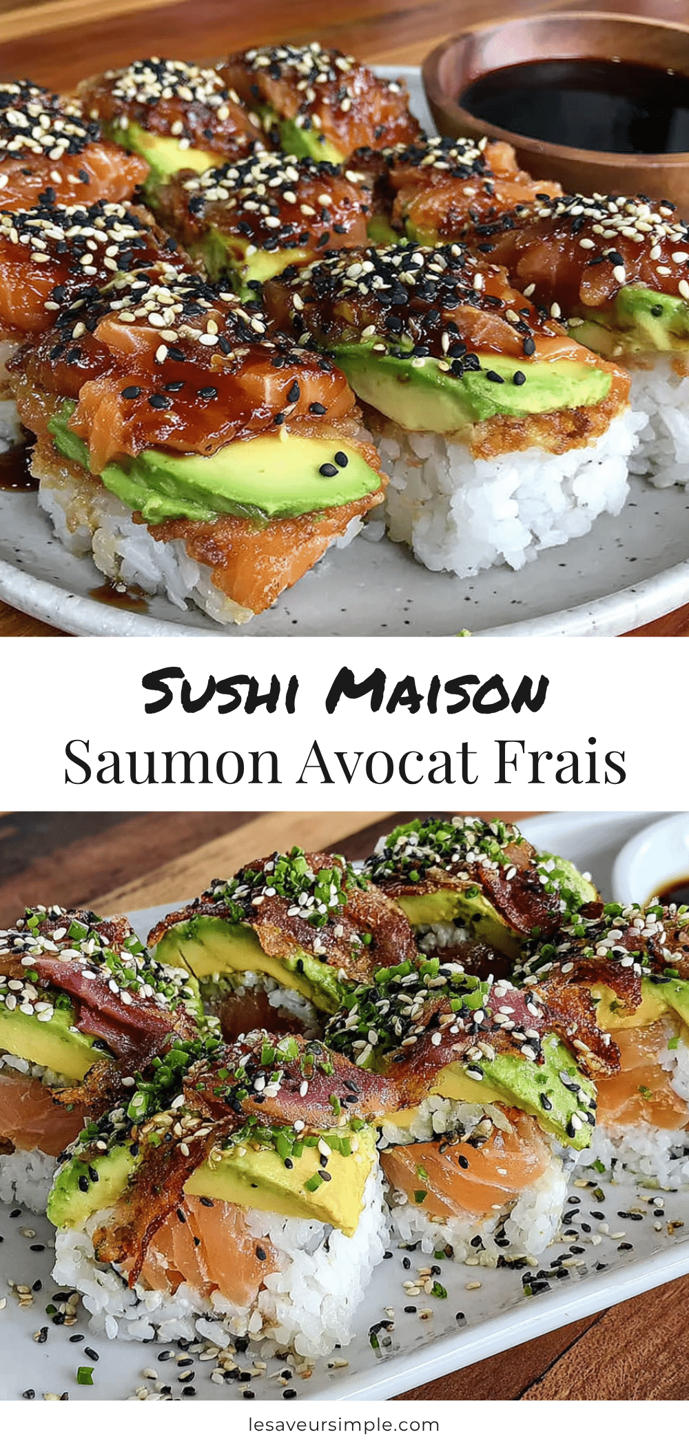 sushi maison saumon avocat recipe