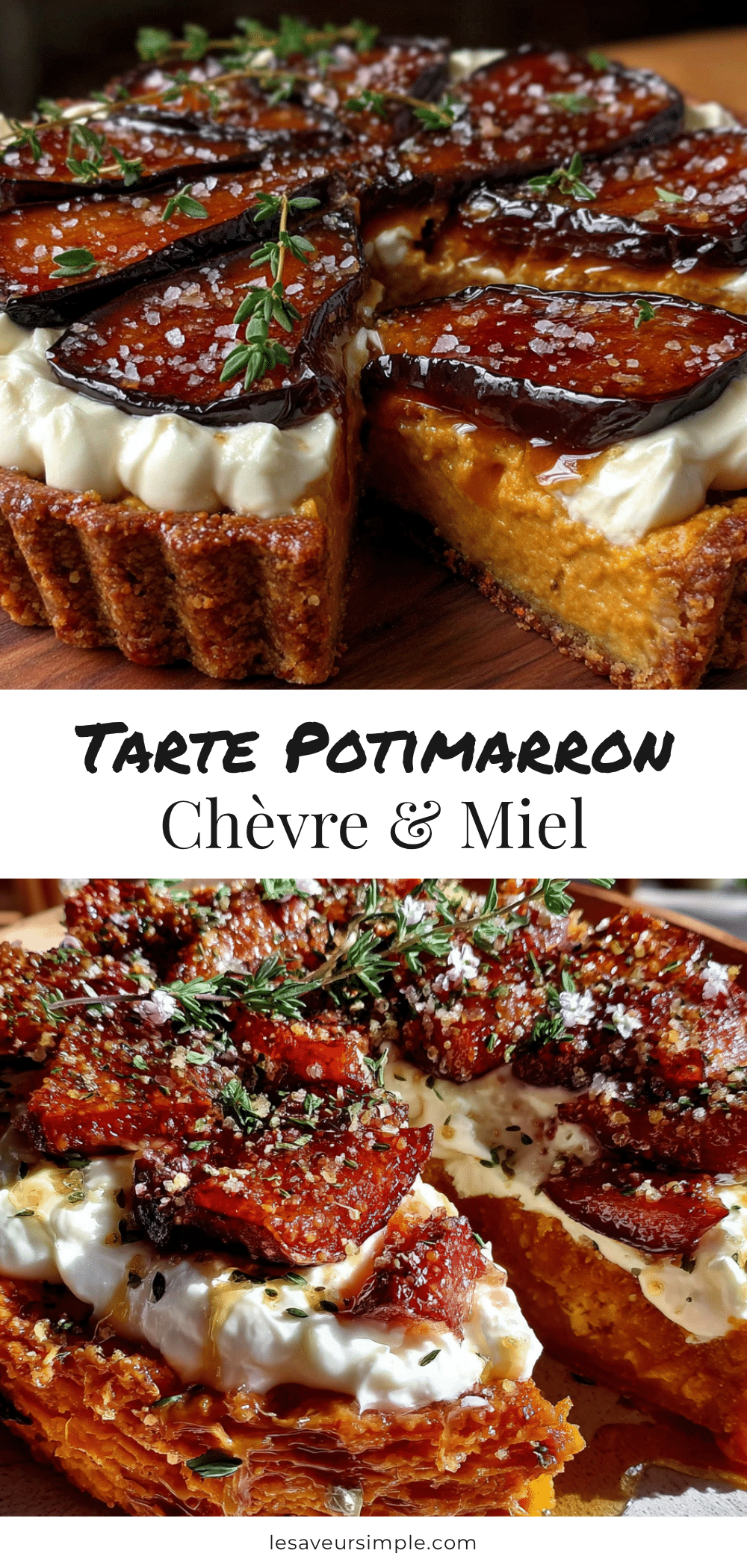tarte potimarron chèvre miel recipe