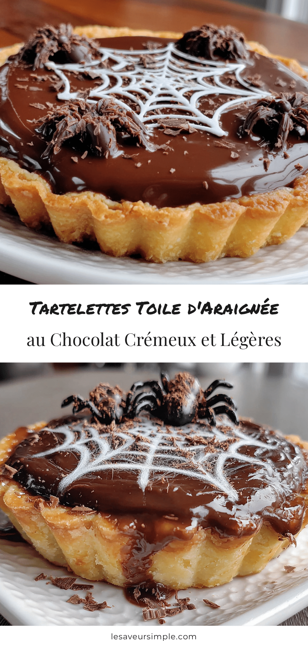 tartelettes toile d’araignée au chocolat recipe