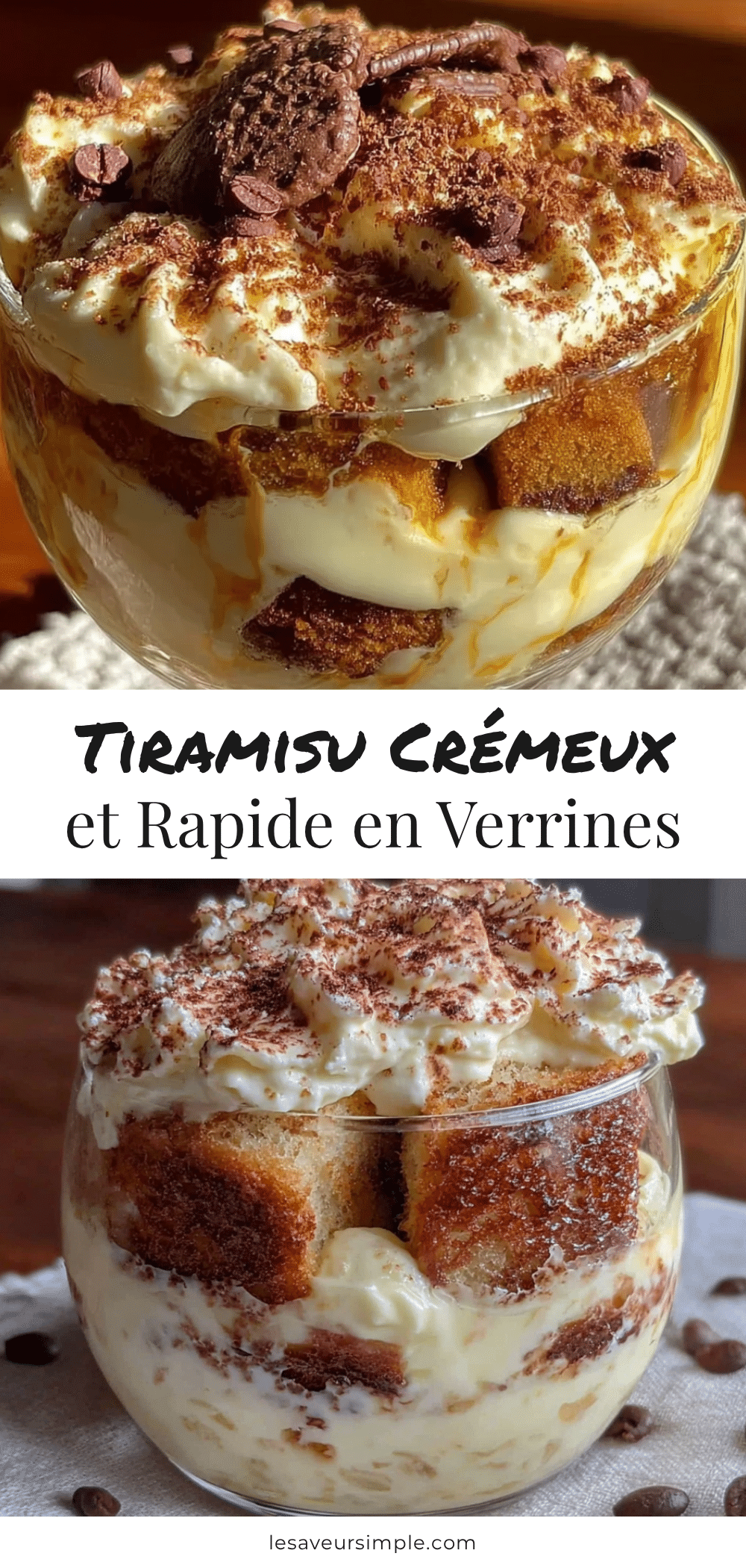tiramisu crémeux en verrines recipe