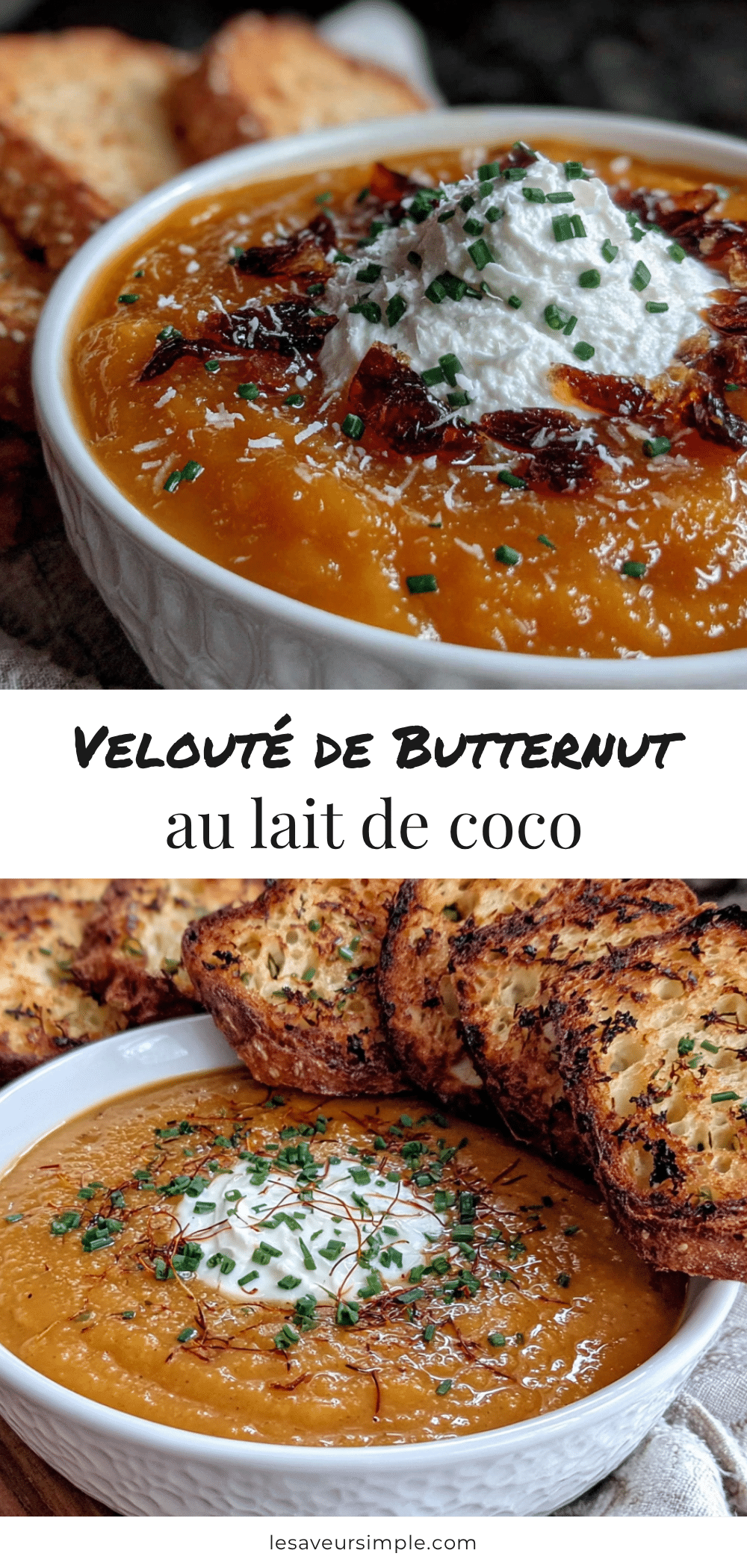 velouté de butternut au lait de coco recipe