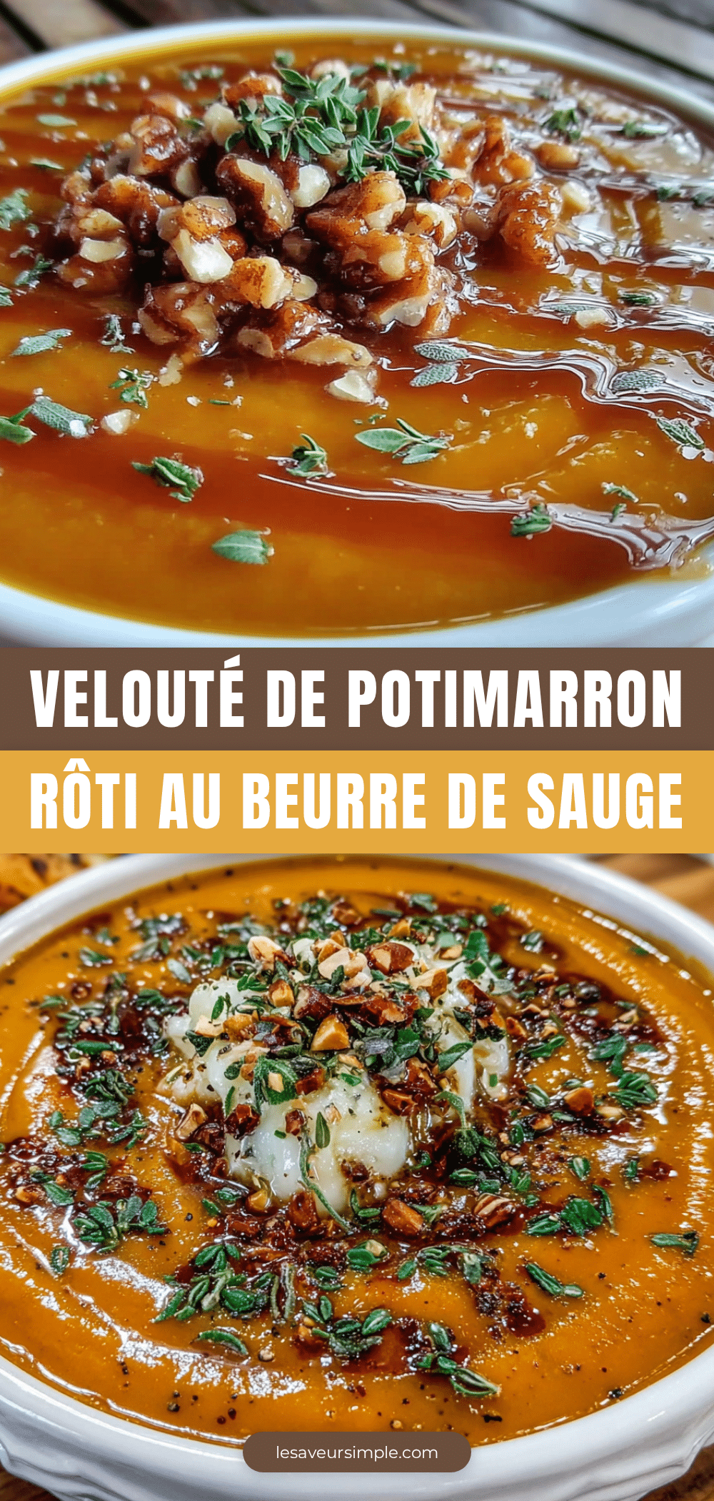 velouté de potimarron rôti au beurre de sauge facile recipe