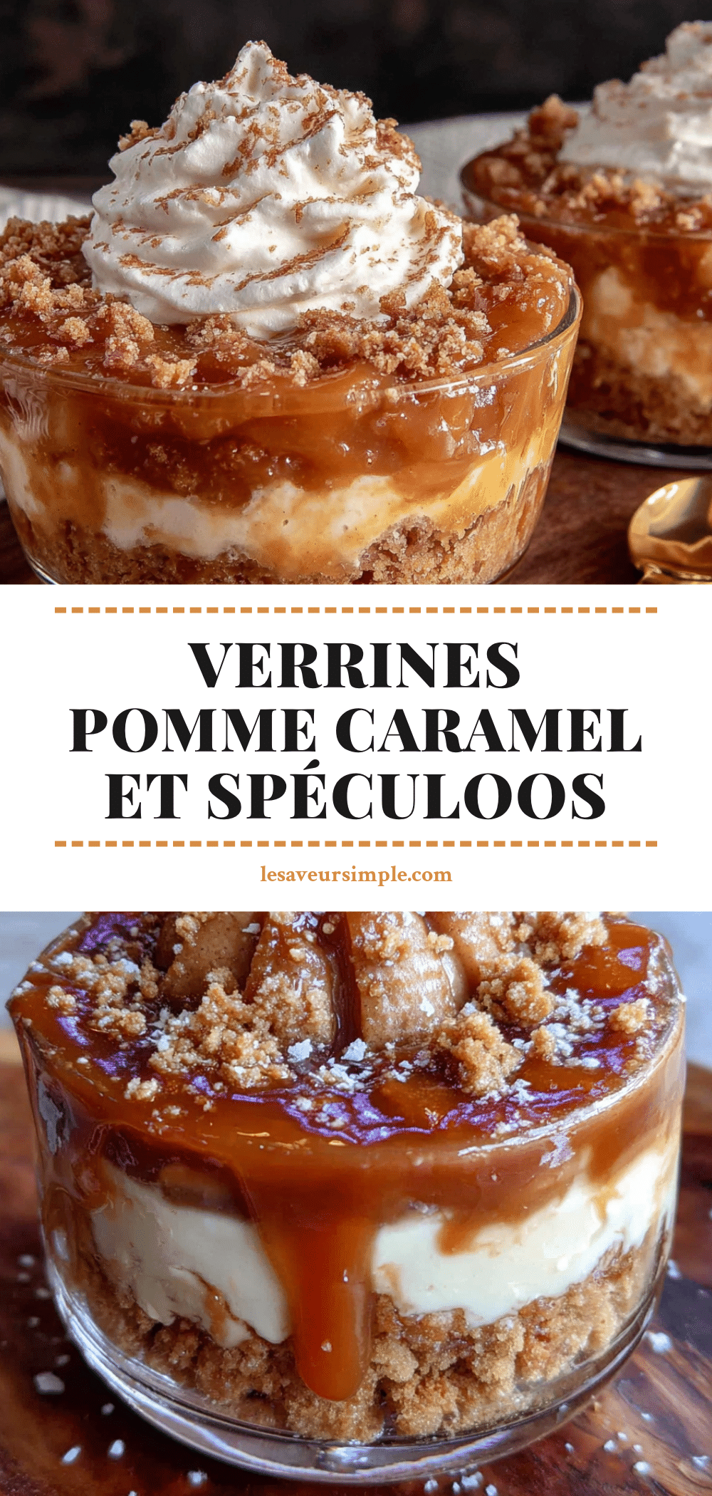 verrines pomme caramel spéculoos recipe